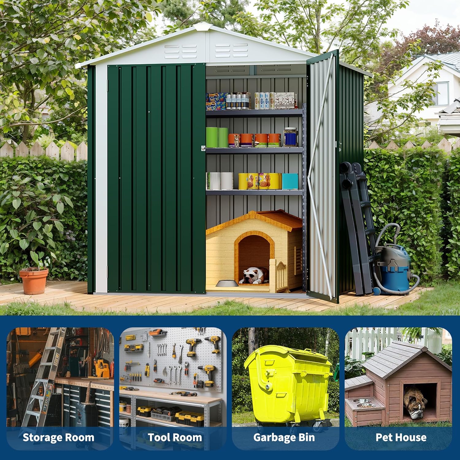 Garvee LMY-PPG-3439BKTN Metal-Storage-Buildings-Sheds - View #6