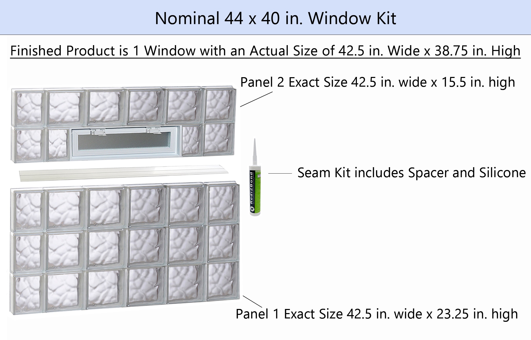 REDI2SET V4440DC Glass-Block-Windows - View #2