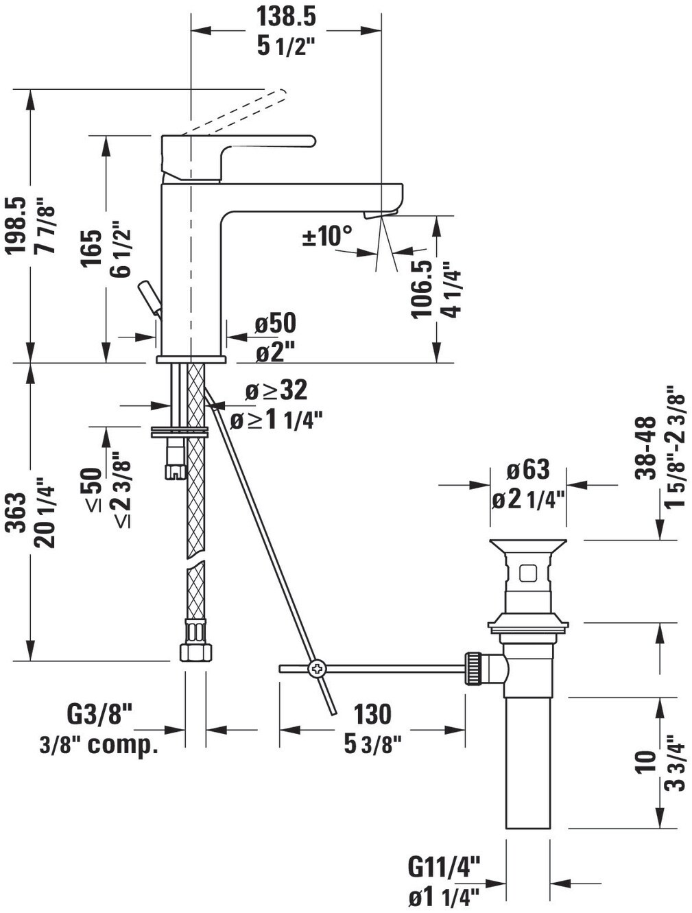 Duravit B21020001U10 Lavatory-Faucets - View #13