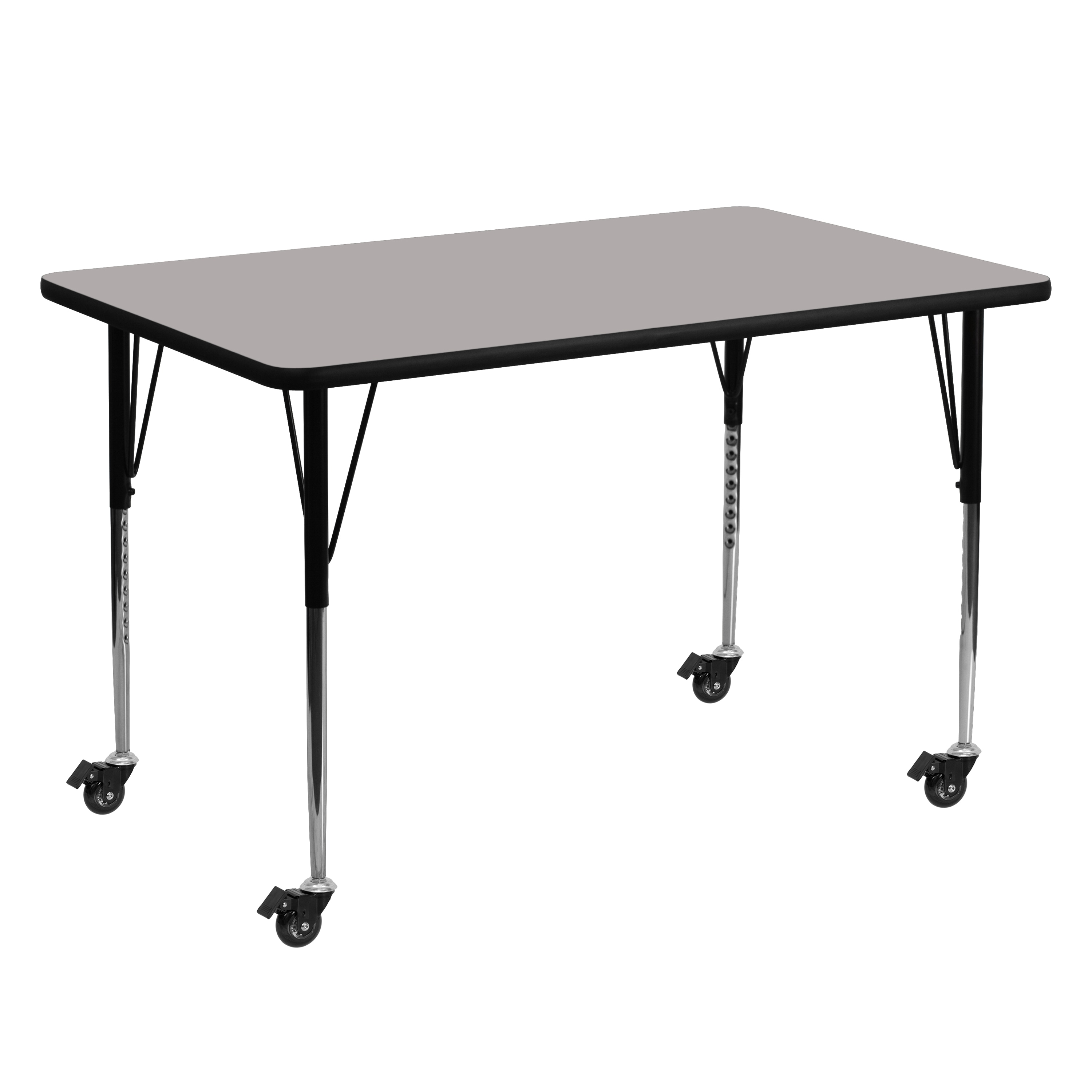 Mobile 30x60 Grey HP Laminate Adjustable Activity Table