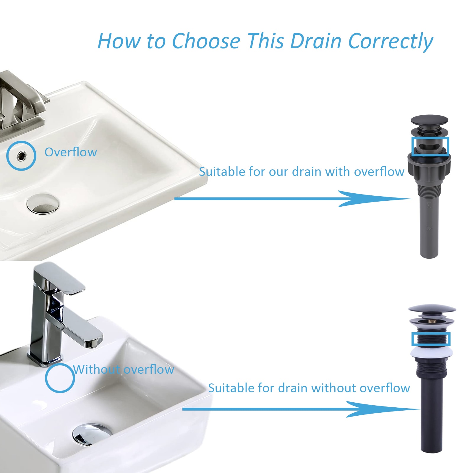 WOWOW X3003B-LW Popup-Drains-Accessories - View #5