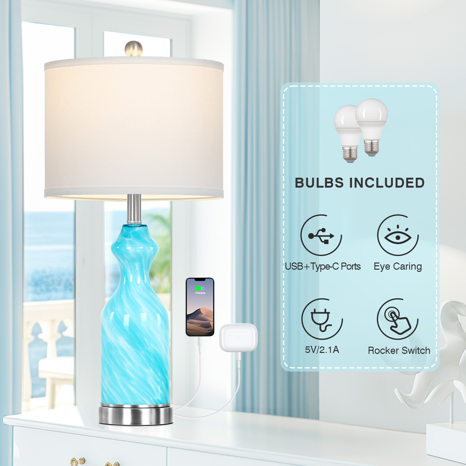 UrFurnishings TD-389 Table-Lamps - View #5