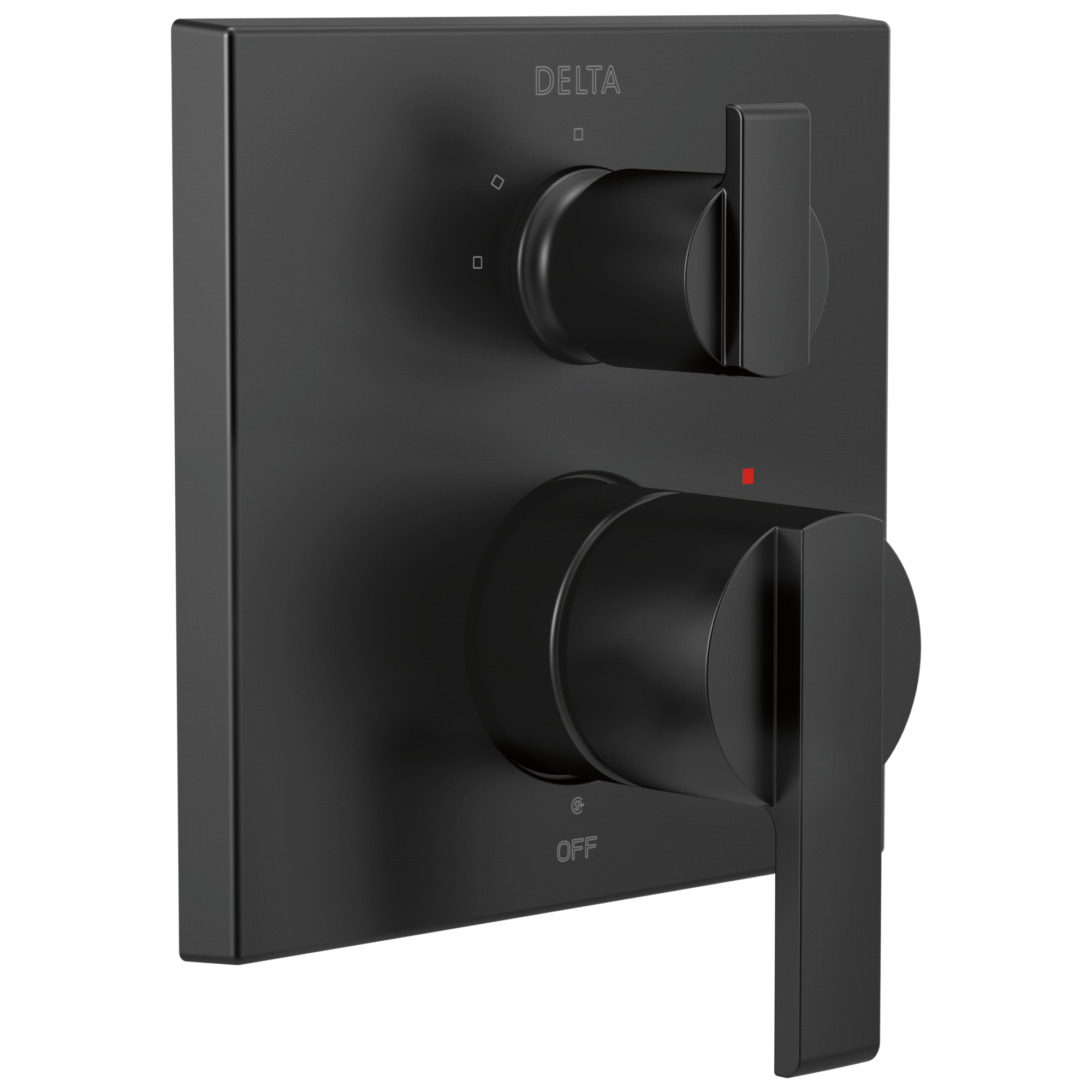Delta T24867-BL Ara Matte Black 6.8125-in Universal Bathtub/Shower Diverter 0.5-in -ID