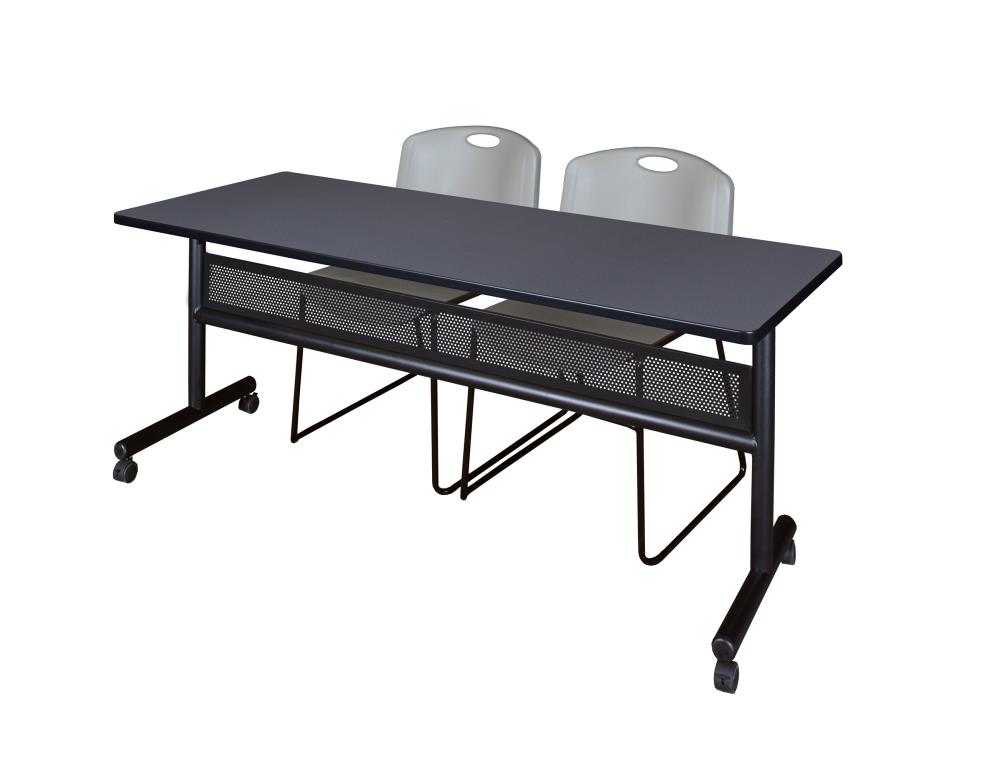 Regency MKFTM7224GY44GY Training Gray 4-Person Training Table (72-in W x 29-in H)