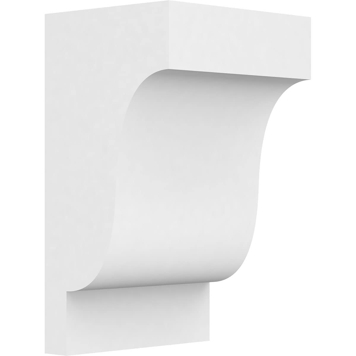 Ekena Millwork CORP07X06X12NEW 7-in x 6-in x 12-in Standard newport Unfinished White PVC Paintable Corbel