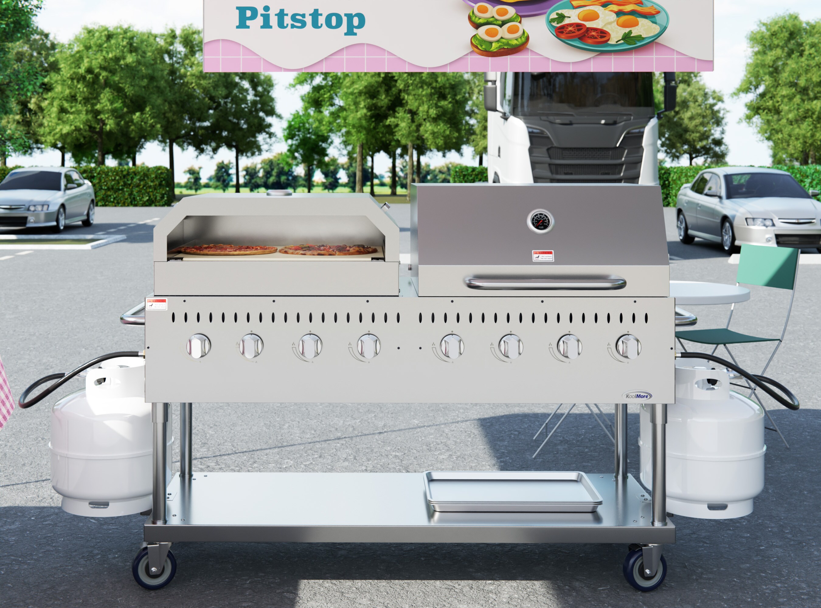 KoolMore LOW-CGKIT6-D30P30 Gas-Grill - View #5