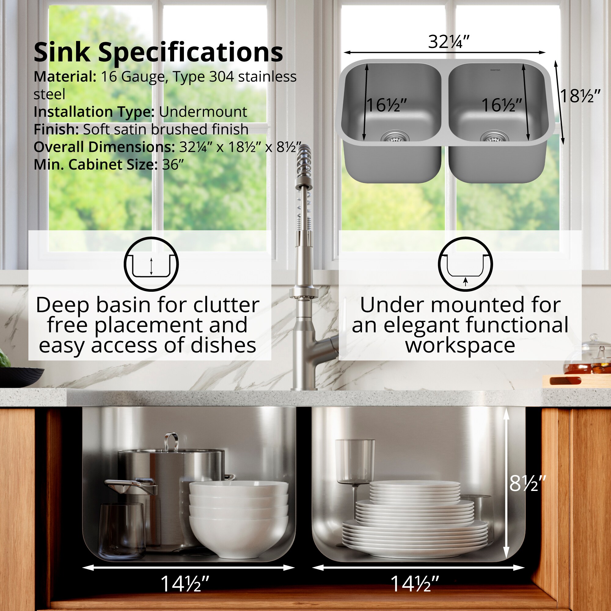 Karran PU51-PK1 Kitchen-Sinks - View #5