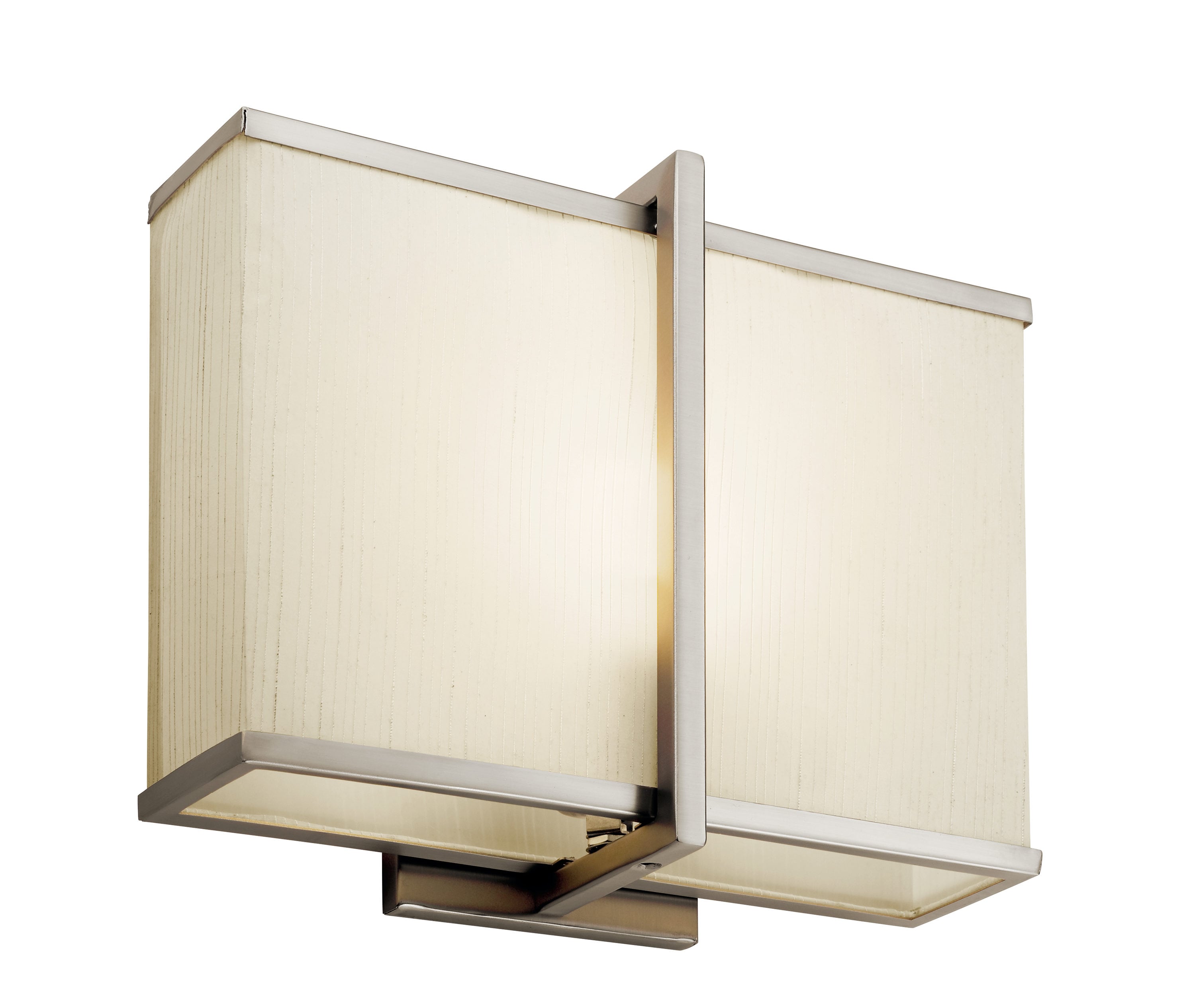 Kichler 10421SNLED 12-in W 1 -Light Satin Nickel Transitional Integrated LED Wall Sconce