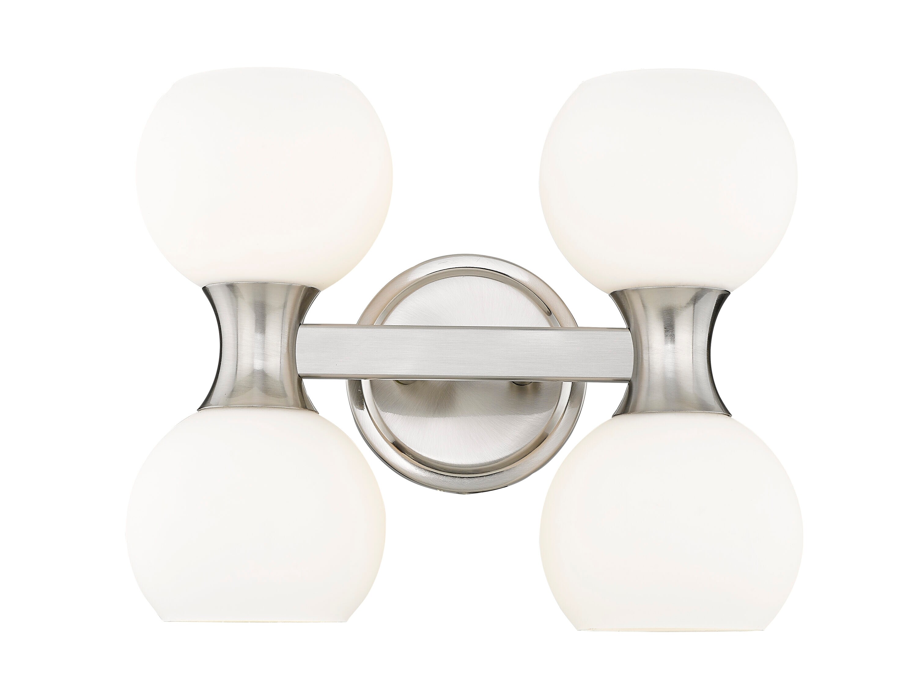 Z-Lite 494-4V-BN Artemis 6.5-in 4 -Light Brushed Nickel Mid-century Vanity light