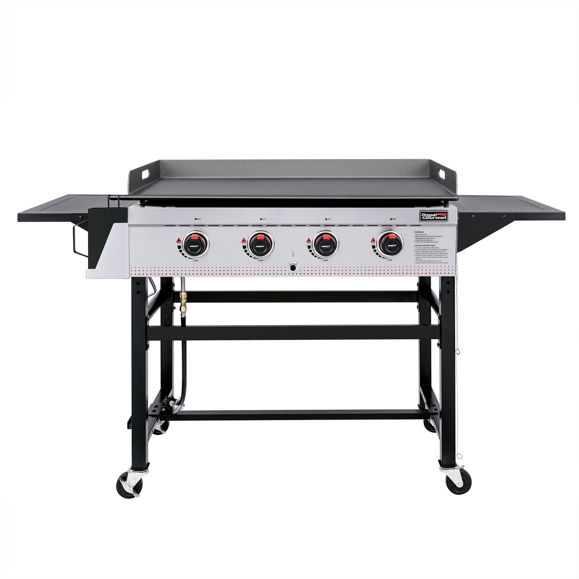 Royal Gourmet 24 in. 3-Burner Flat Top Grill Portable Gas Griddle