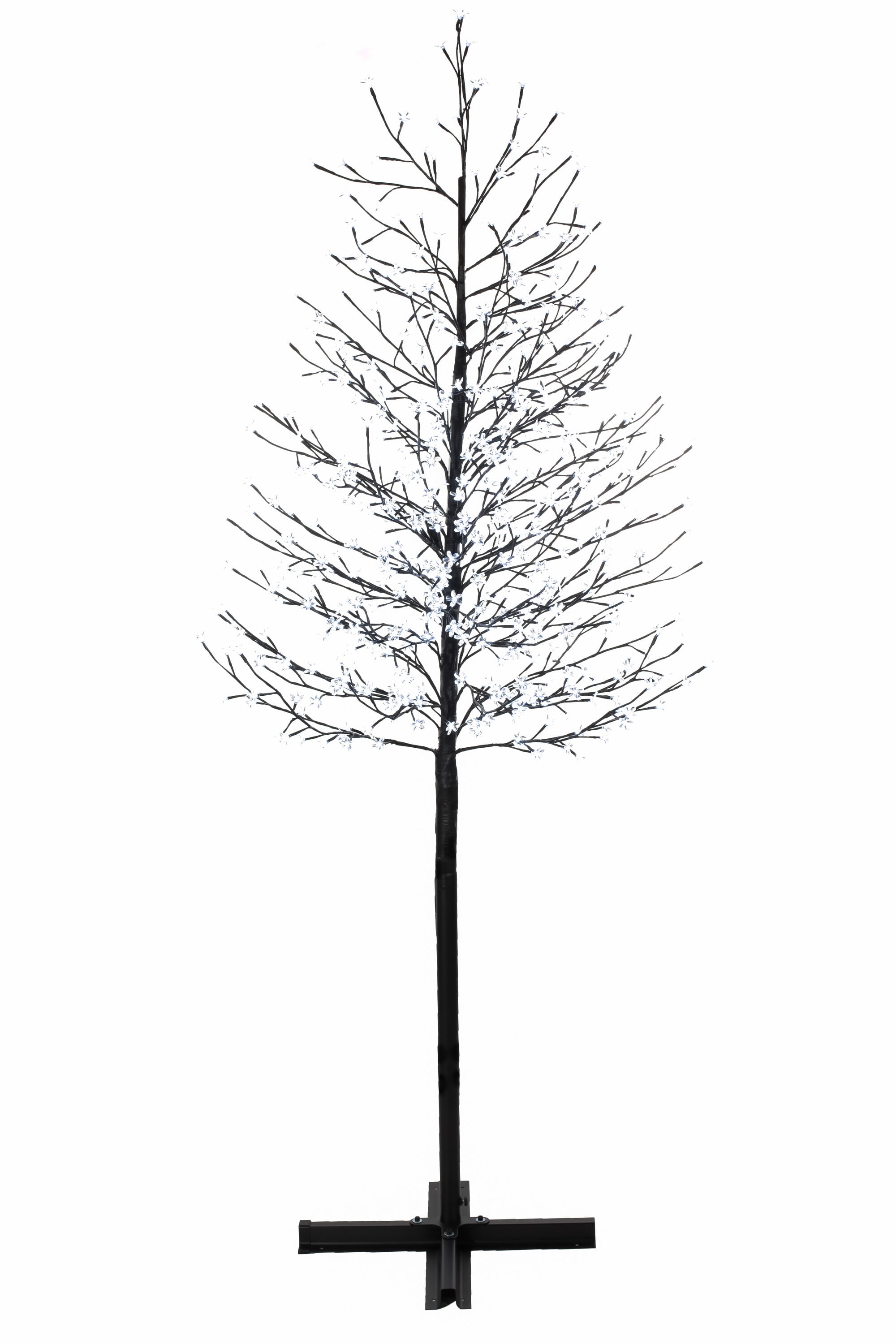 Hi-Line Gift 8.04-ft Blue Ridge spruce Pre-lit Brown Artificial Christmas Tree with White LED Lights