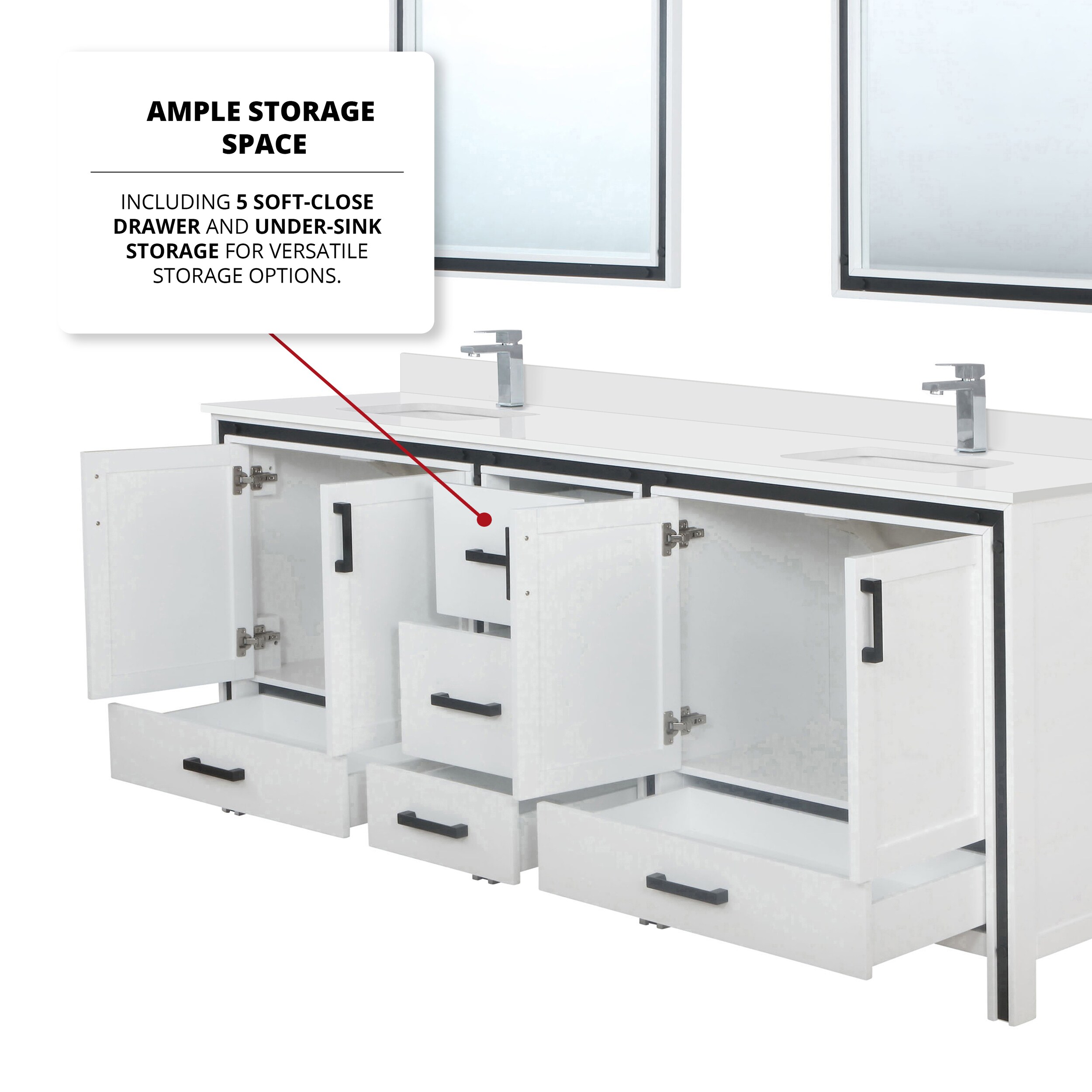 Lexora LVZV84DA211 Bath-Vanity-Combo - View #9