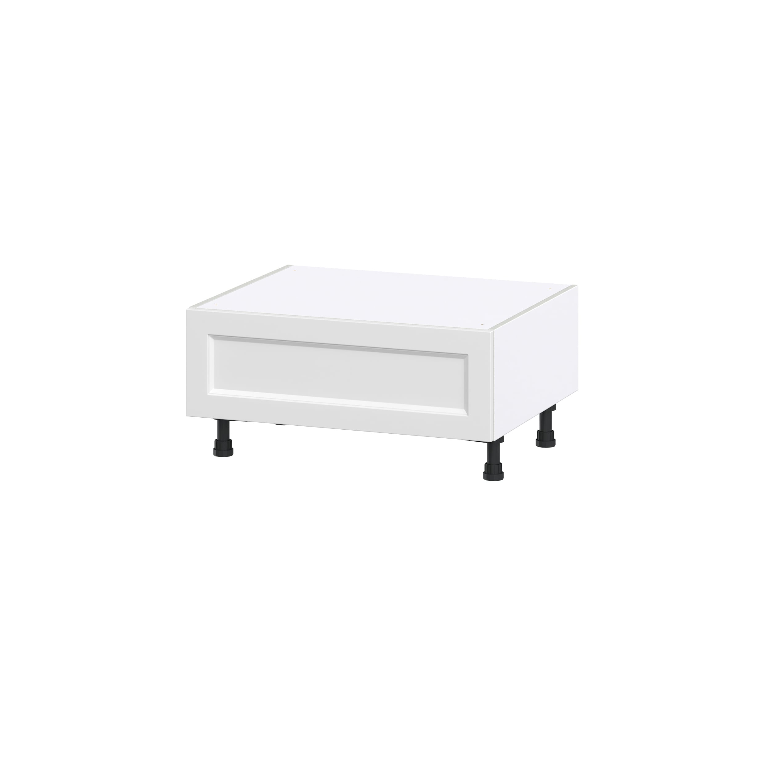 Hugo&Borg DSBWS3010-RI Riviera 30-in W x 14.5-in H x 24-in D Bright White Drawer Base Fully assembled Cabinet Shaker)
