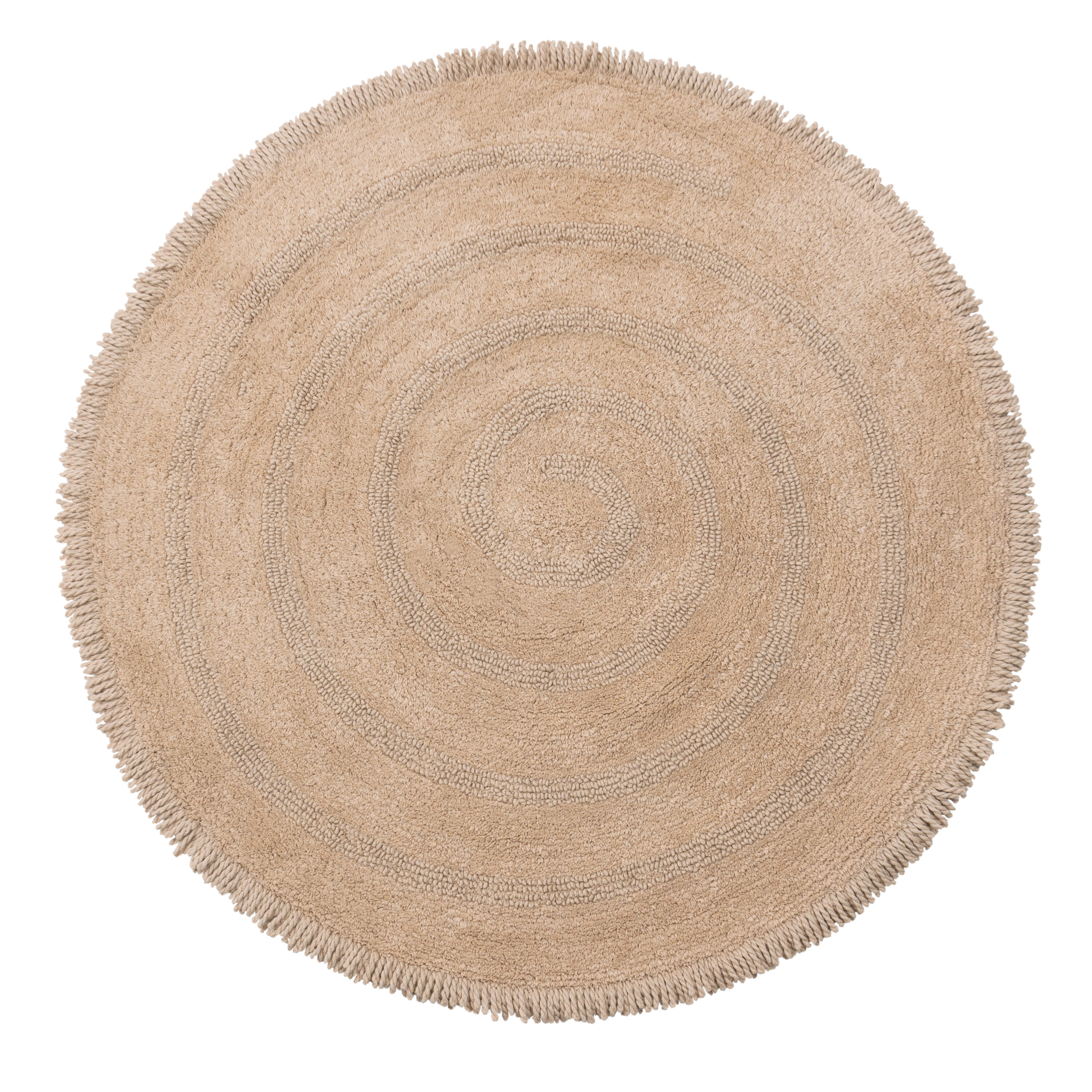 MH LONDON MH-BR-1107 Windsor 36-Inches x 36-Inches Beige Cotton Bath rug