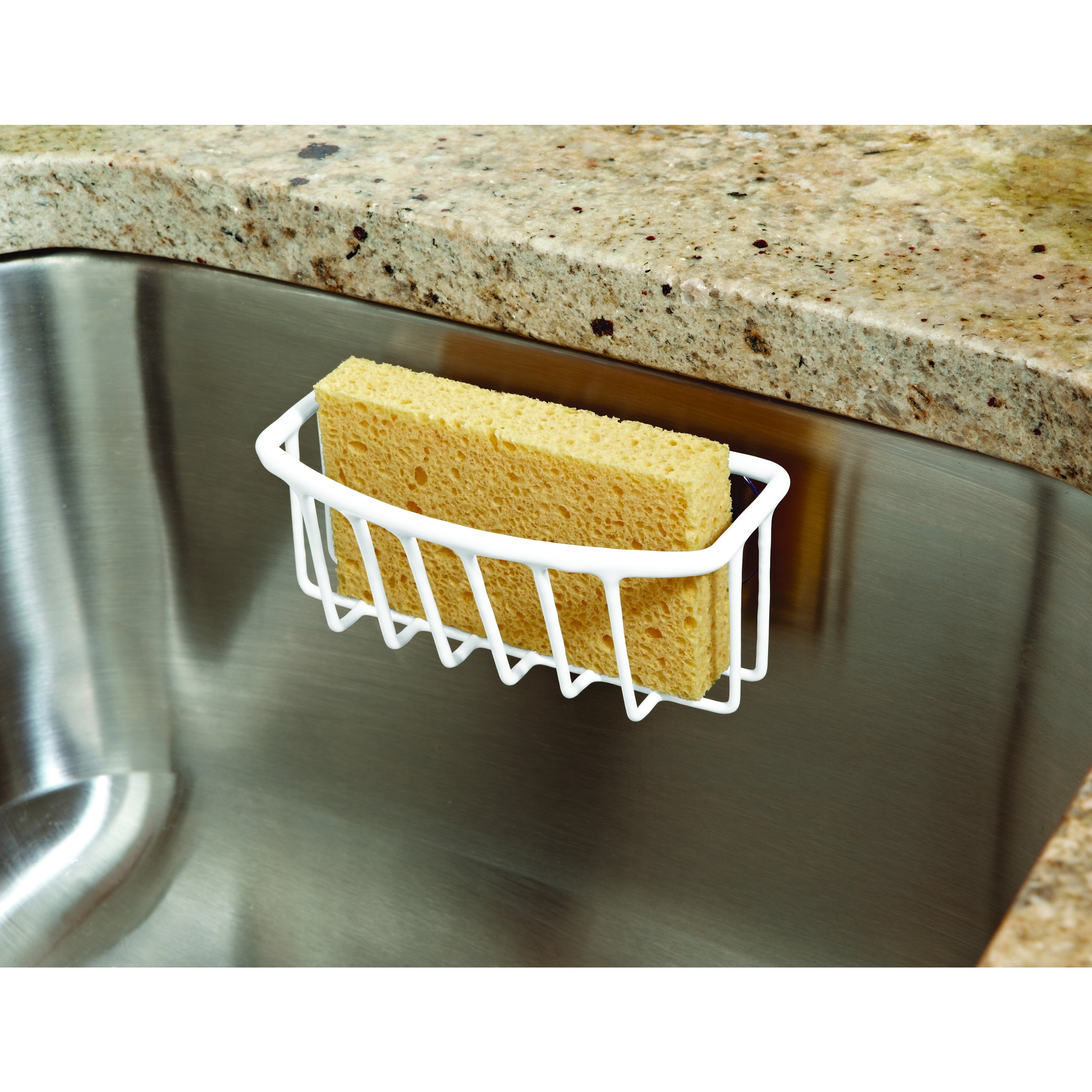 Handy Home Concepts Kitchen Sink Caddy Sponge Soap Holder for Countertop  Large Kitchen Soap Tray Sink Organizer