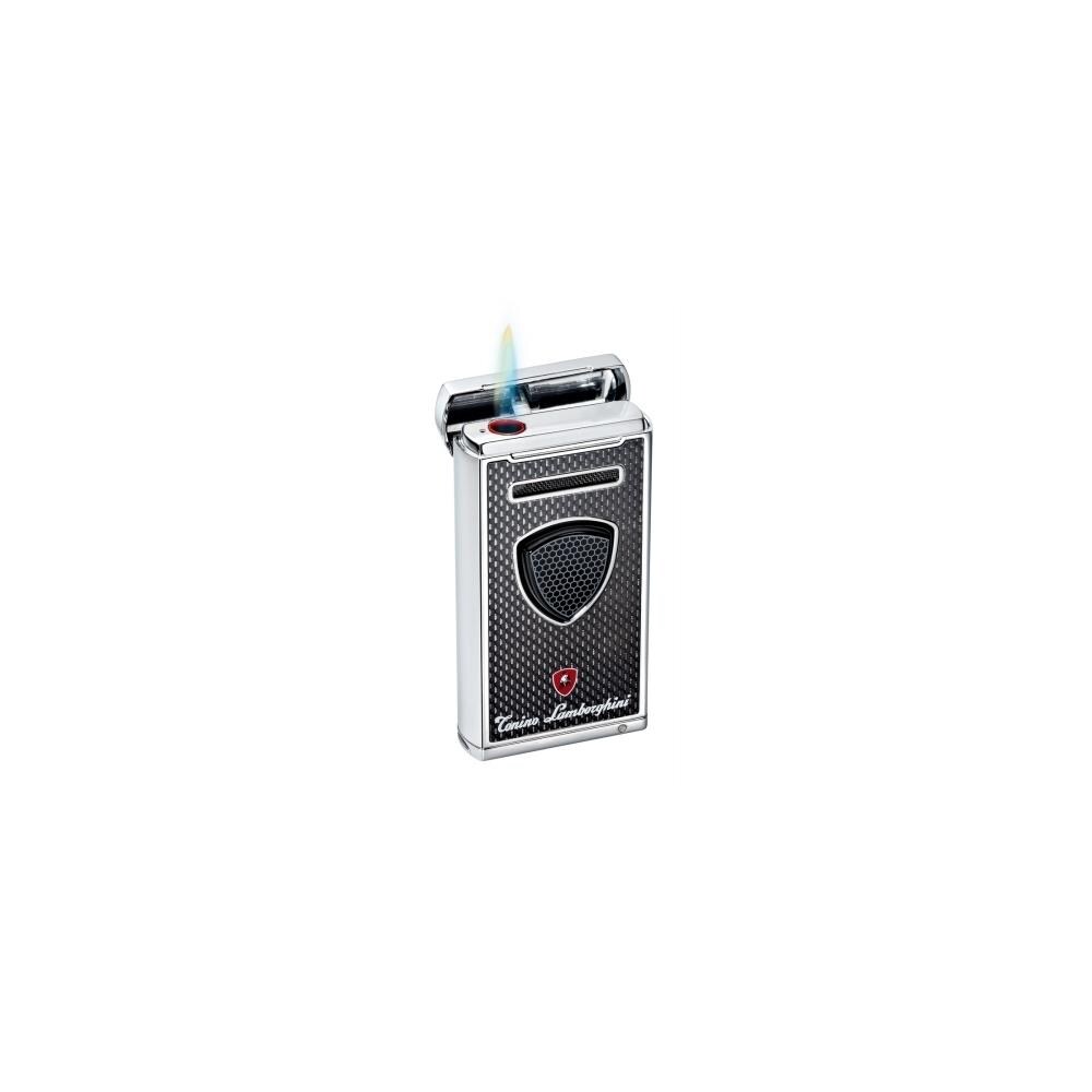  VISOL3262 Tonino Lamborghini TTR005020 Tonino Lamborghini Pergusa Black Carbon Fiber Torch Flame Lighter