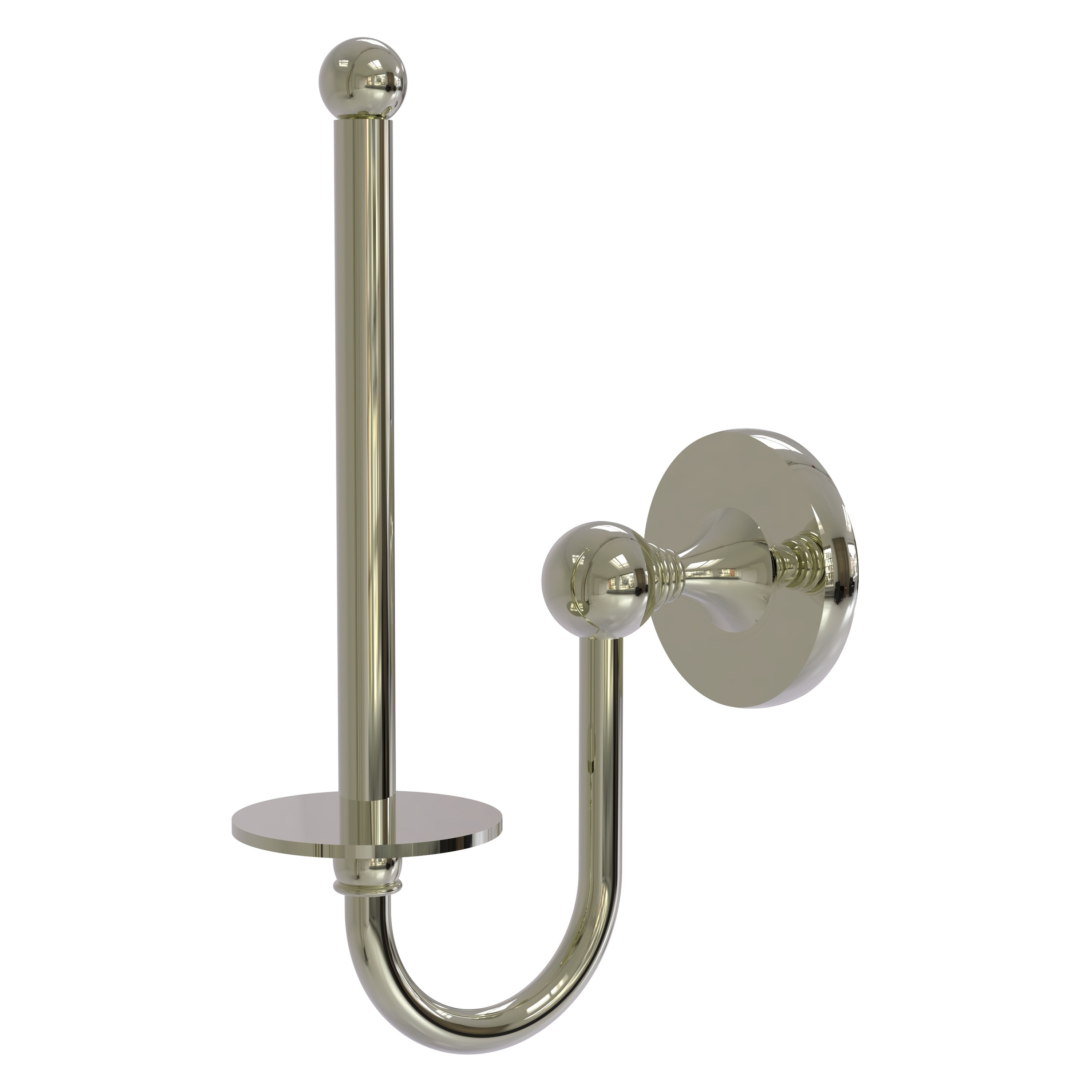 Allied Brass SL-24U-PNI Shadwell Polished Nickel Wall mount Single post Toilet Paper Holder 1 -Rolls with Storage
