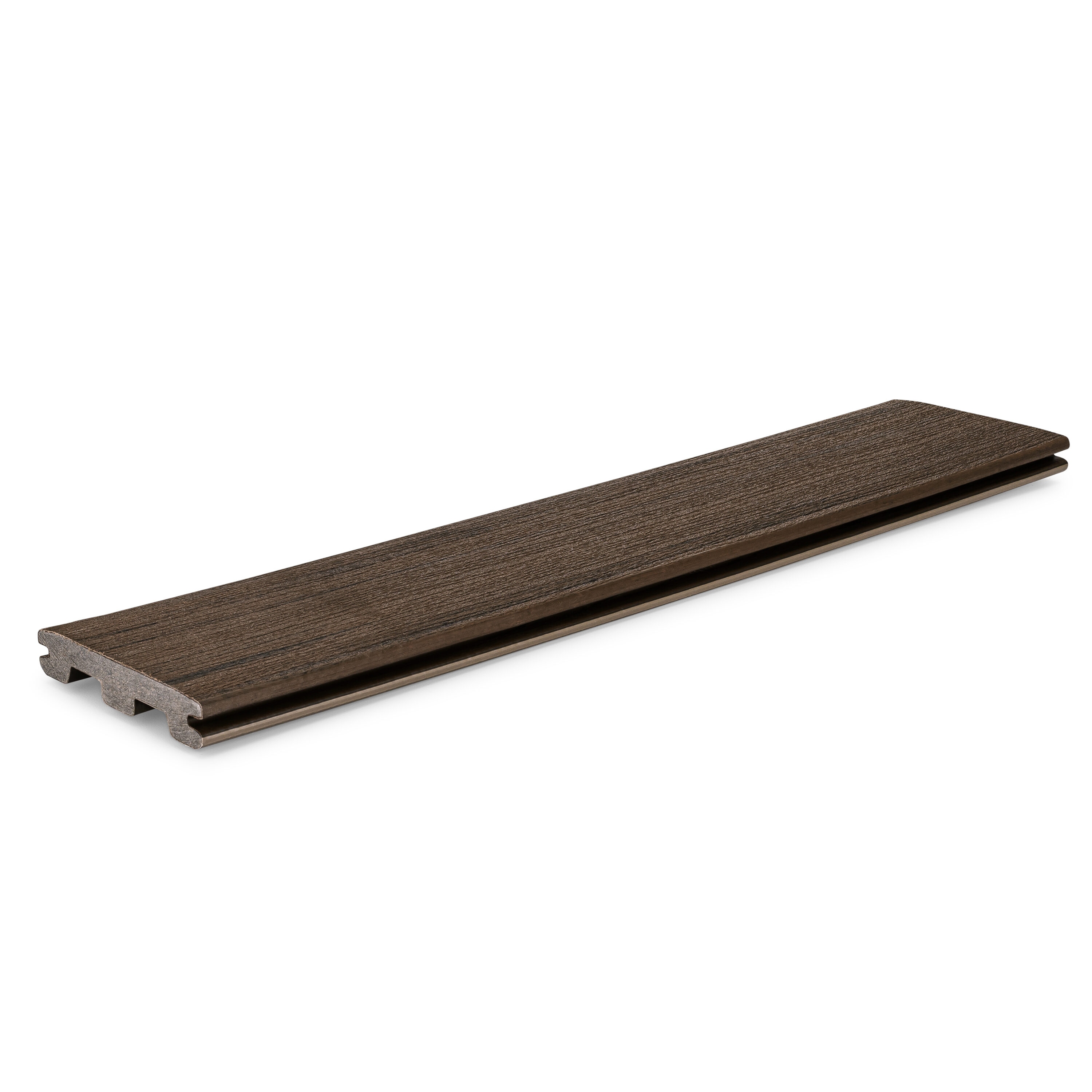 Prime+ 5/4-in x 6-in x 20-ft Dark Cocoa Grooved Composite Deck Board in Brown | - TimberTech PRGV5420DC