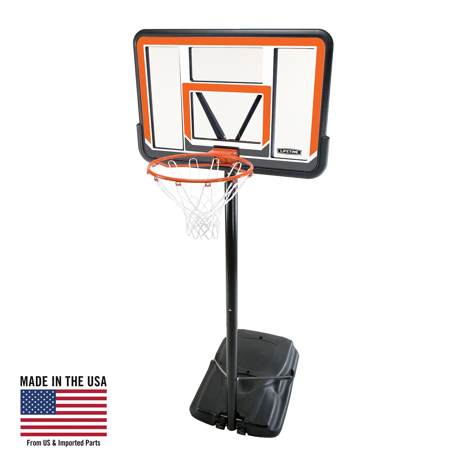 LIFETIME PRODUCTS Lifetime Portable Basketball Hoop | Adjustable Height | Polycarbonate Backboard | Outdoor Use | Slam-It Rim | Pro Court Portable -  90033