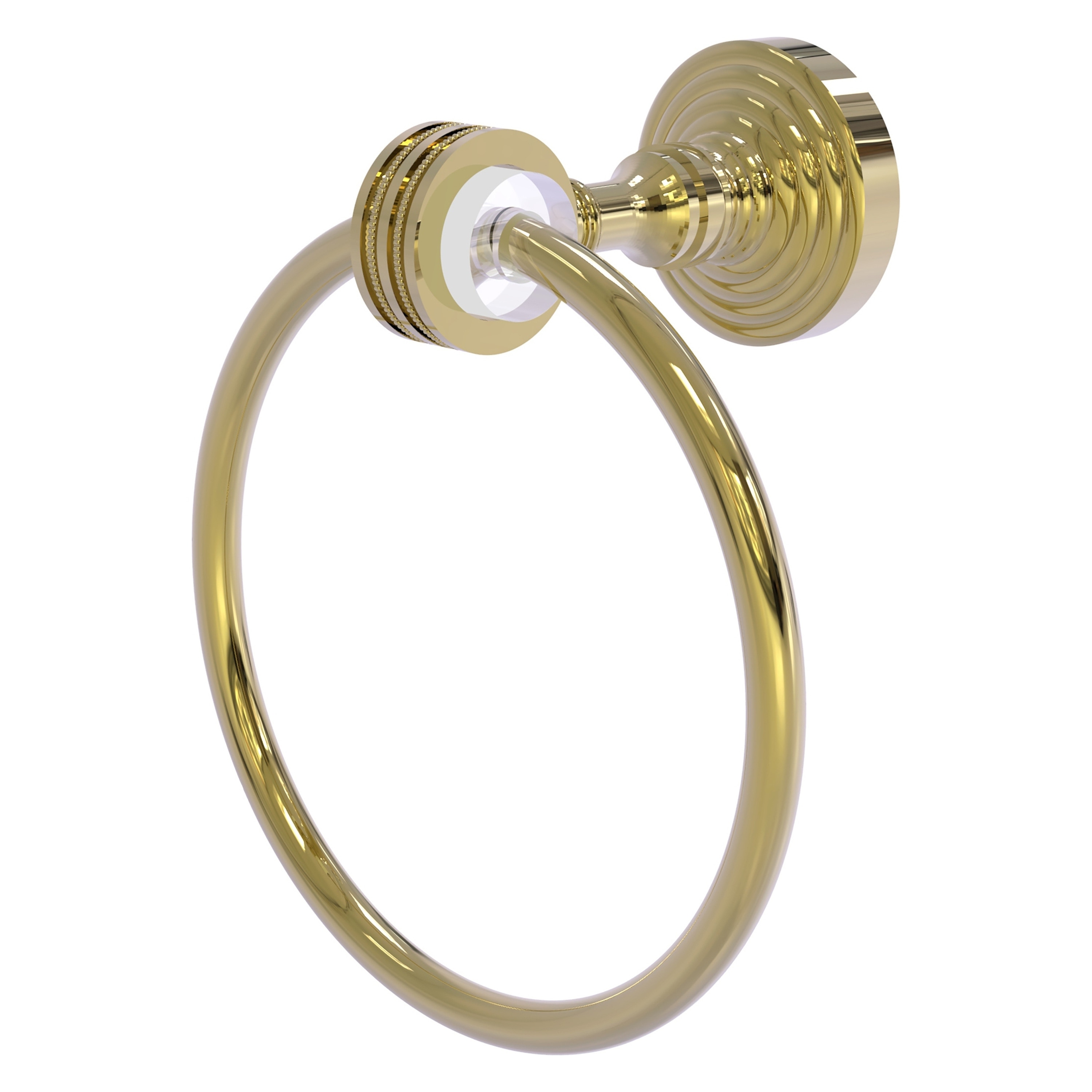 Allied Brass PG-16D-UNL Pacific Grove Unlacquered Brass Wall mount Single Towel Ring