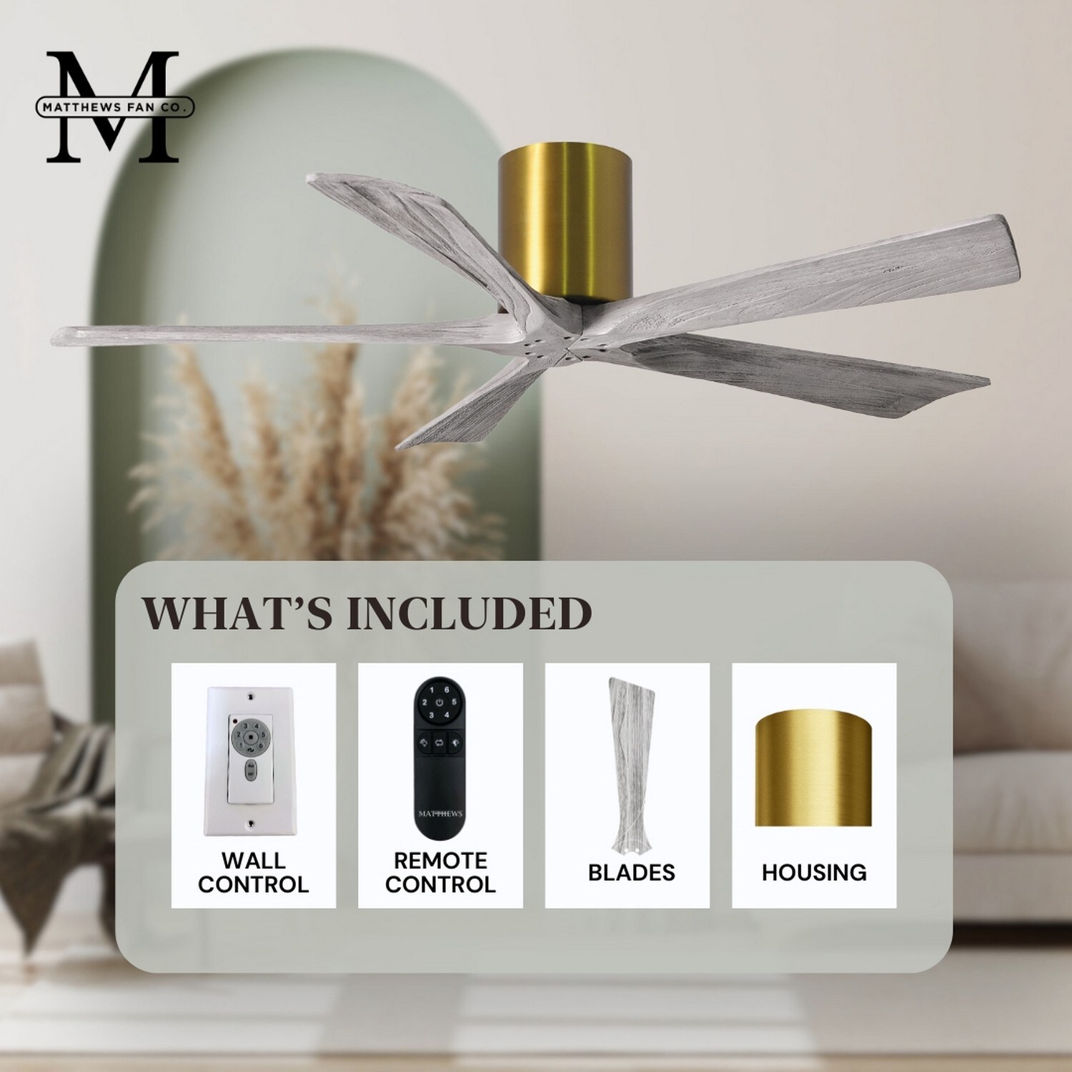 Matthews Fan Company IR5H-BRBR-BW-42 Ceiling-Fans - View #9