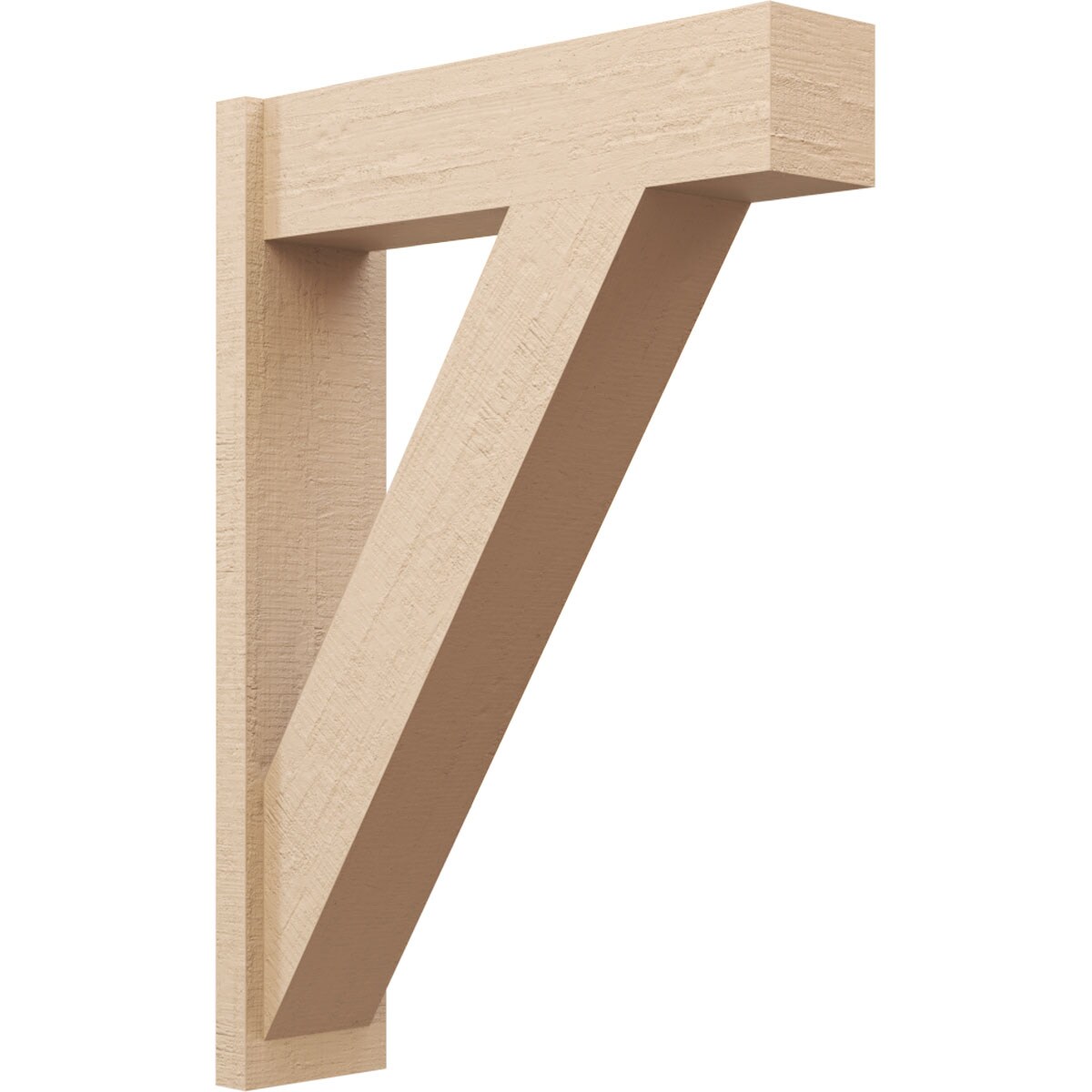 Ekena Millwork 2134788 Timberthane Rough Cedar Faux Wood Traditional Block Outlooker 8-in W x 30-in D x 42-in H Primed Tan