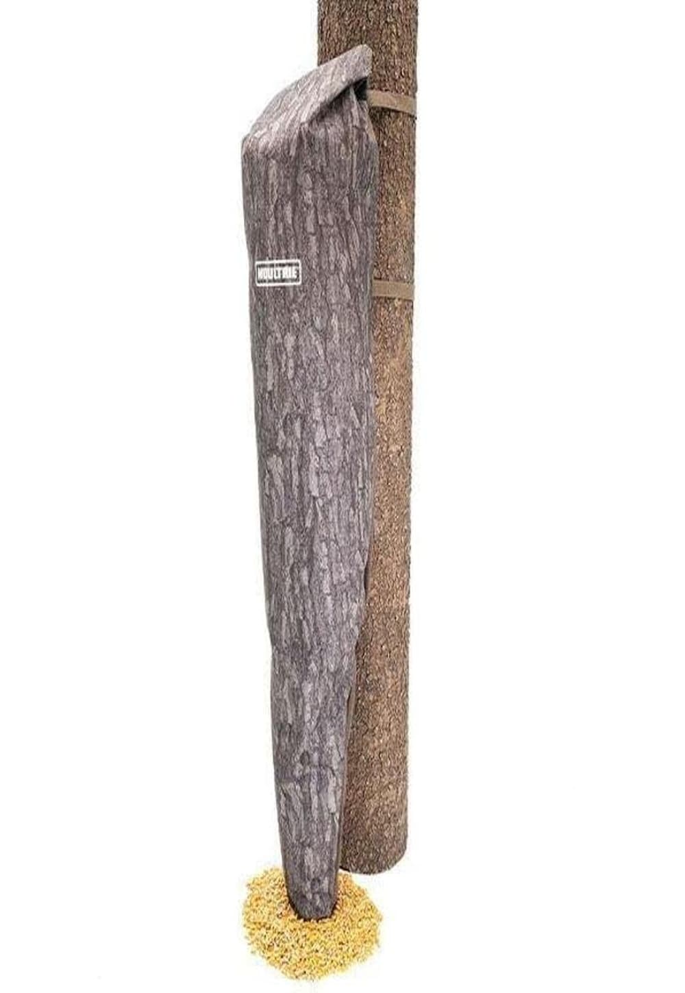 Moultrie  100-pound Gravity Bag Feeder - Straps to Tree - Pine Bark Camo