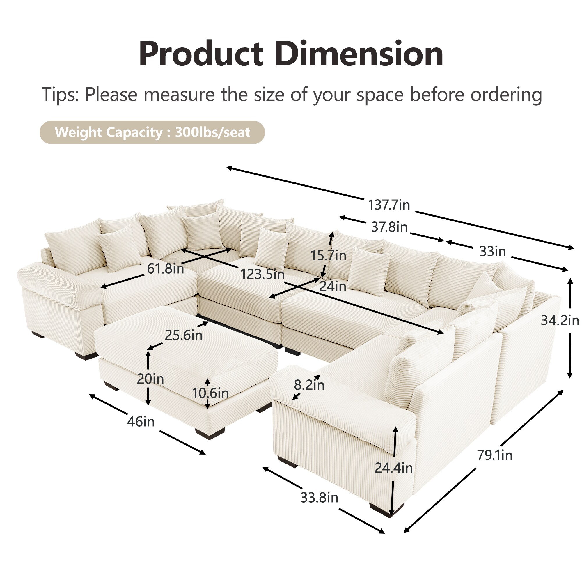 SINOFURN SYA370007GY Sofas-Loveseats - View #3