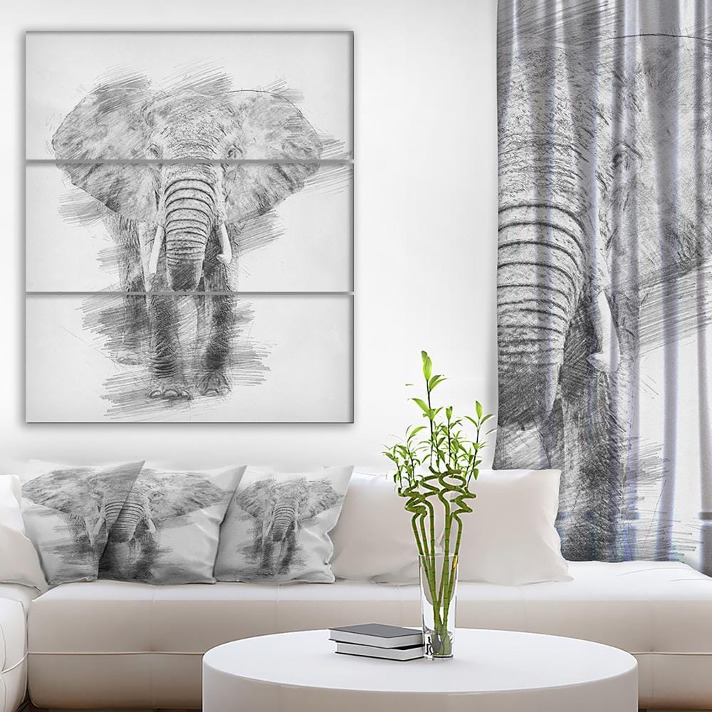 Designart 36-in H x 28-in W Animals Print on Canvas in the Wall Art ...