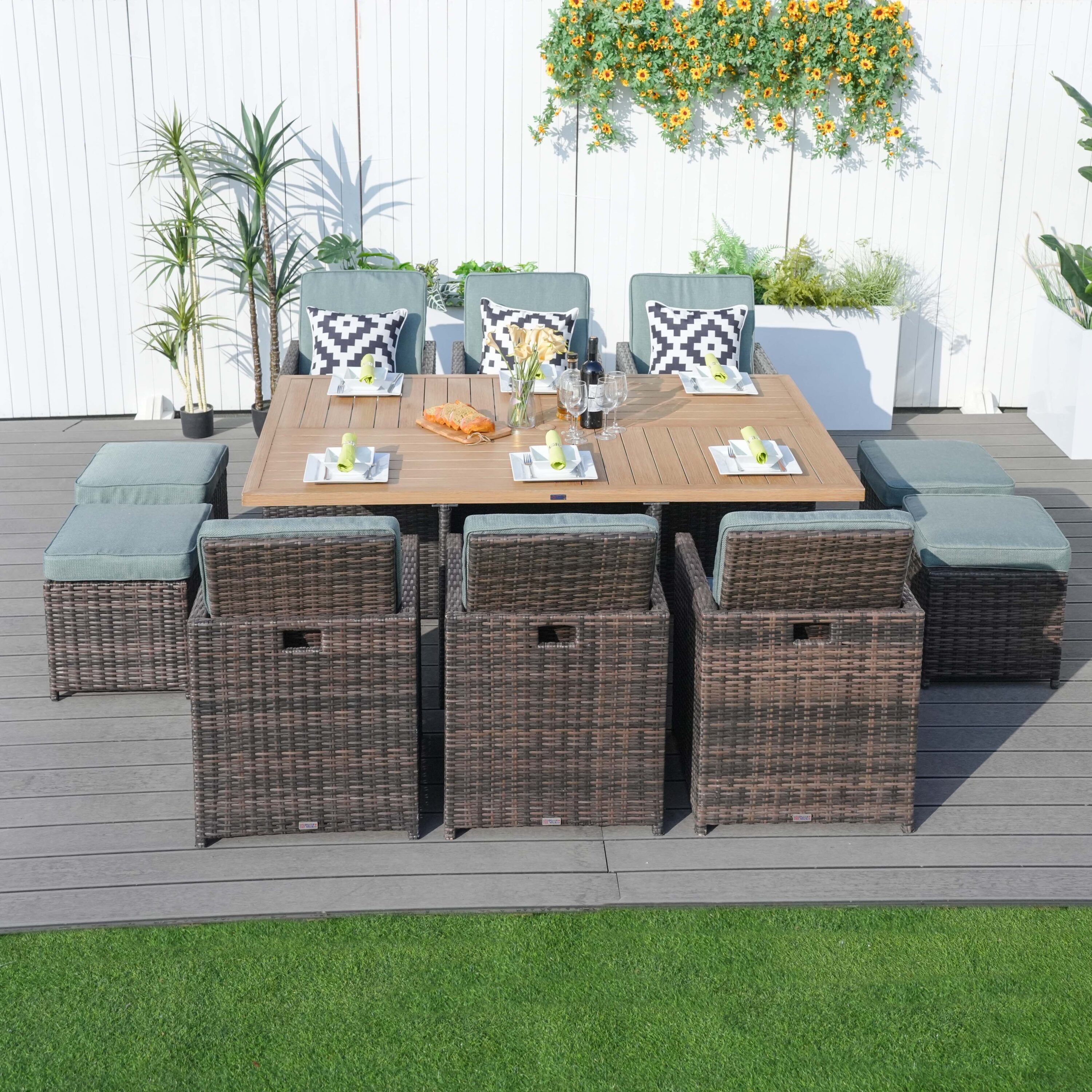 Direct Wicker DWD-3234BRA-CE Patio-Dining-Sets - View #4