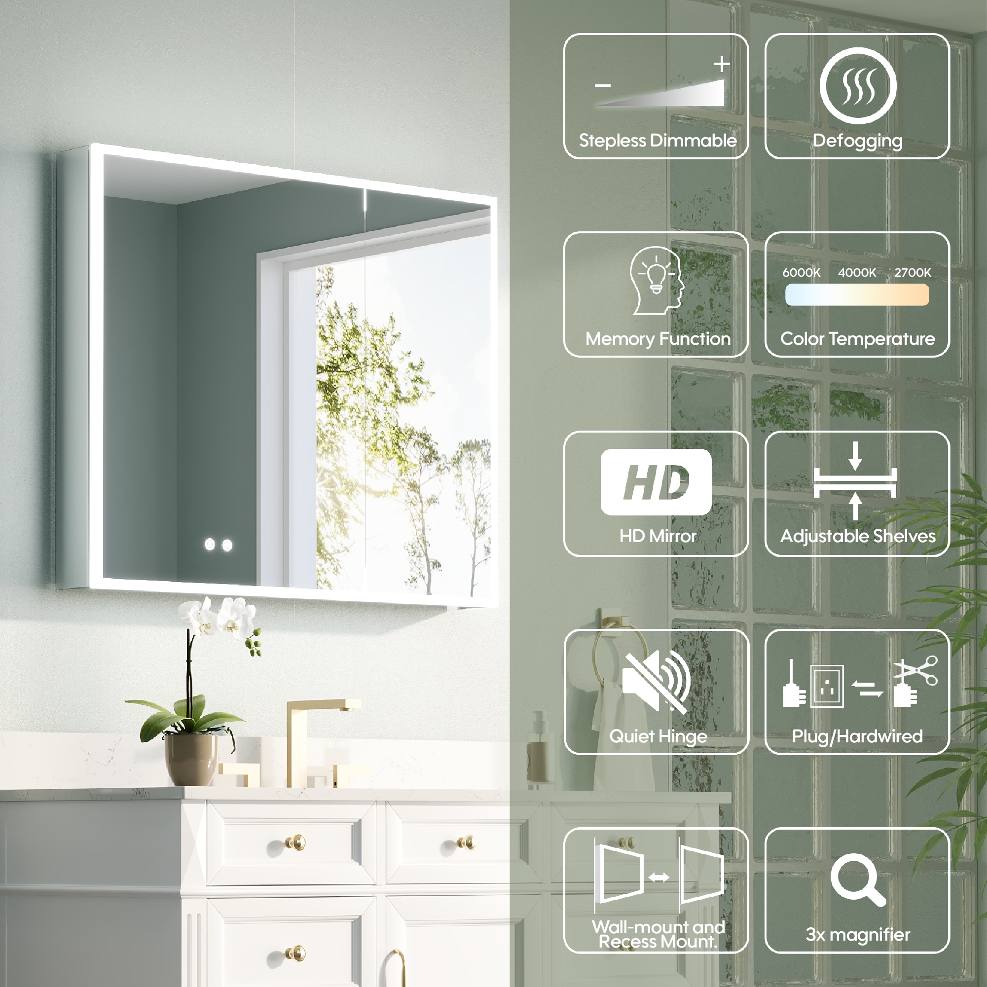 CALVON ZUB8-3630 Bathroom-Medicine-Cabinets - View #8