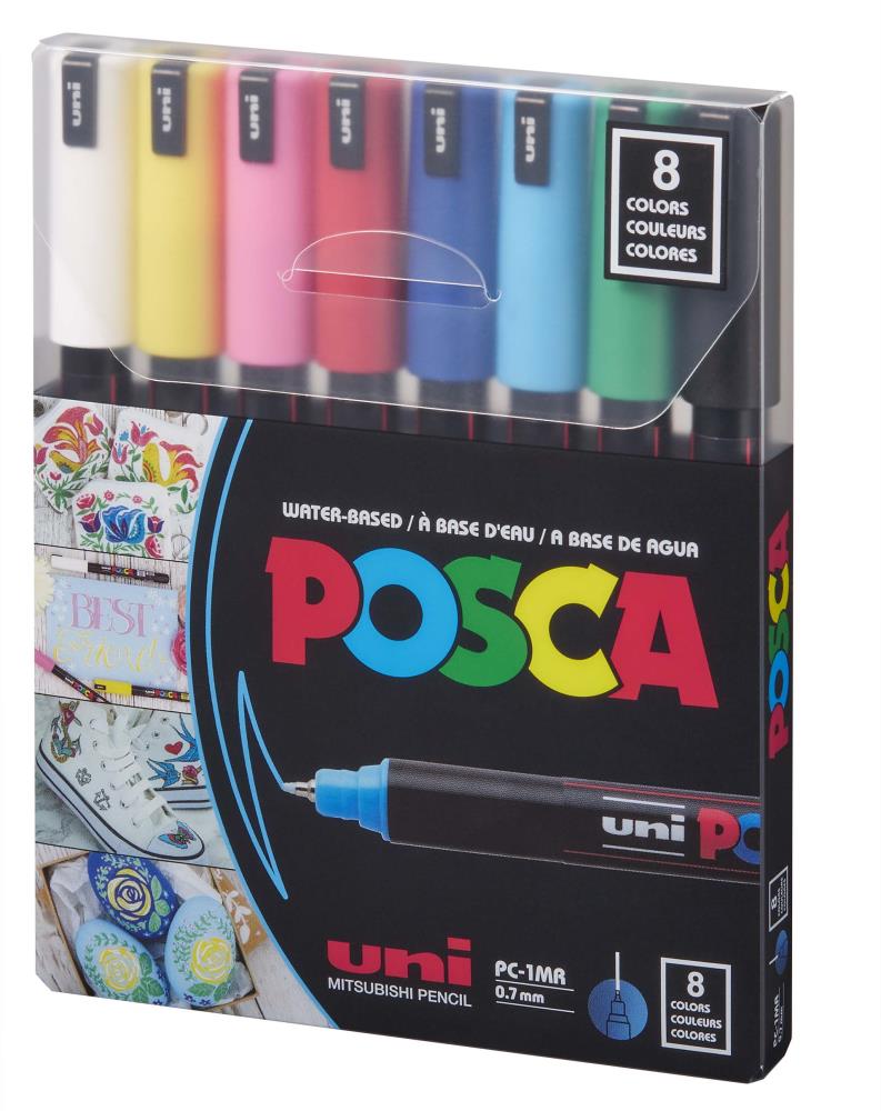 Posca Paint Marker Sets, 8-Color Pc-3M Fine Set - MICA Store