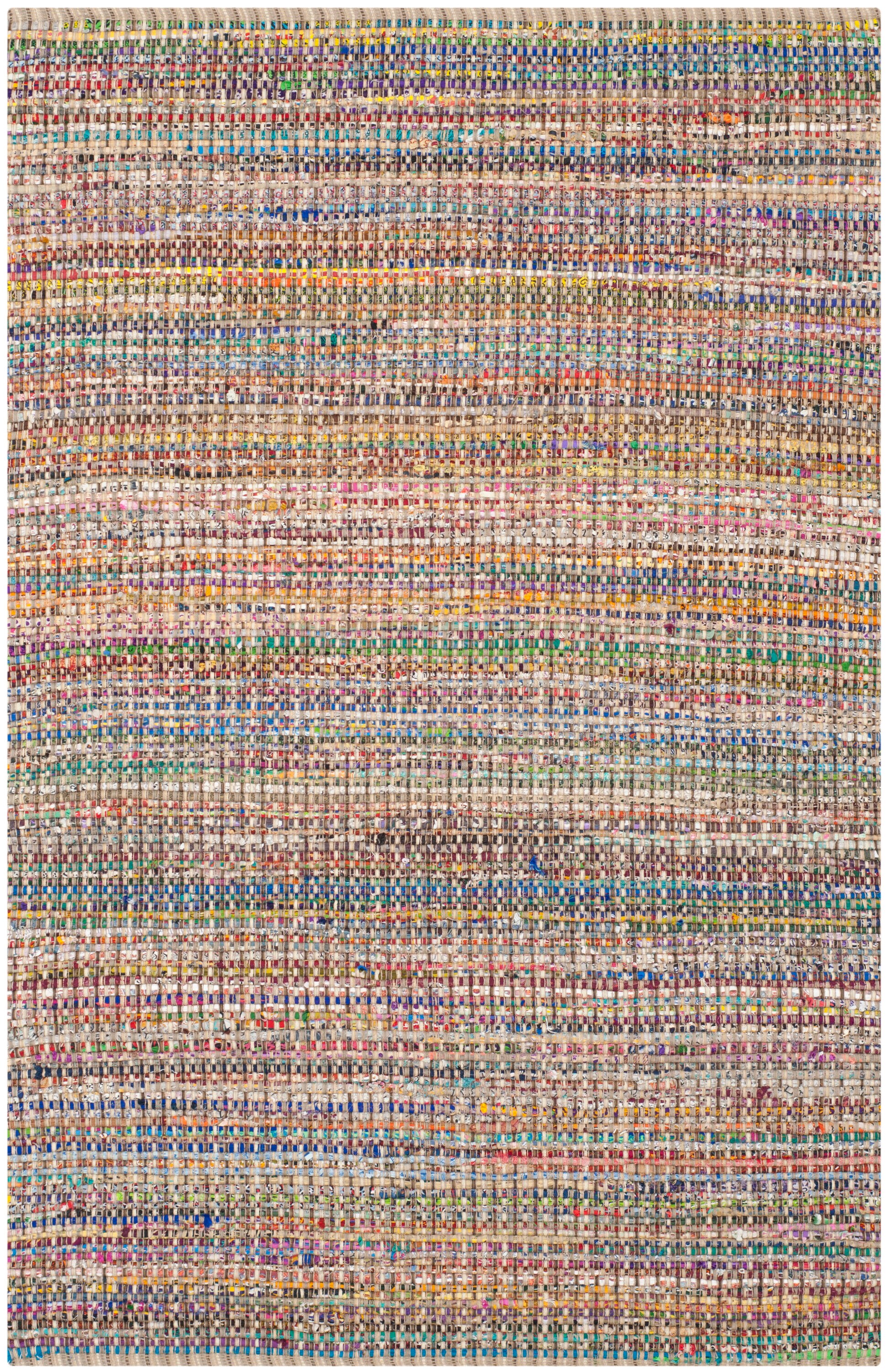 Handmade Coastal Breeze Blue Cotton 4'x6' Tufted Rug