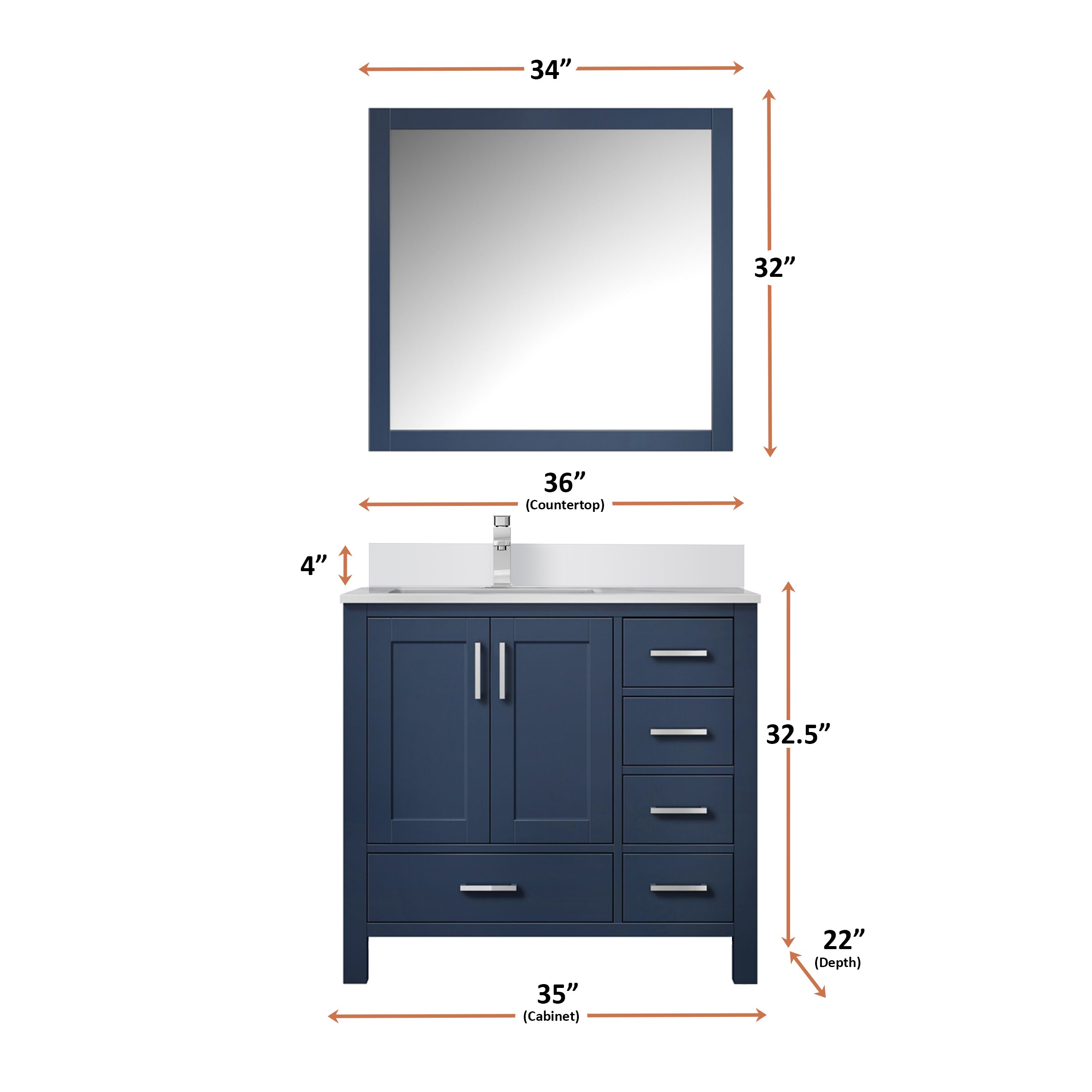 Lexora LVJ36SE310L Bath-Vanity-Combo - View #6