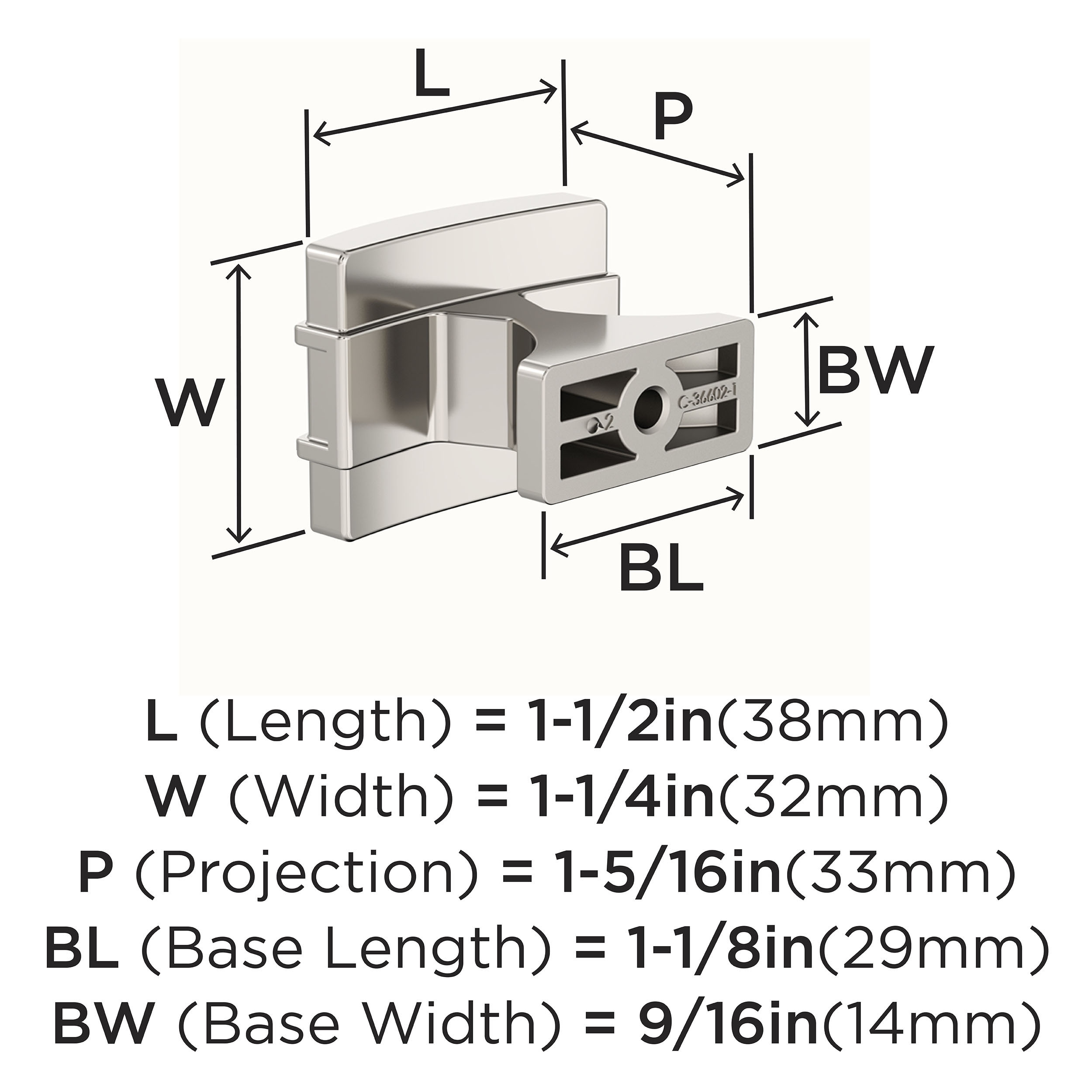 Amerock BP36602PN Cabinet-Knobs - View #3