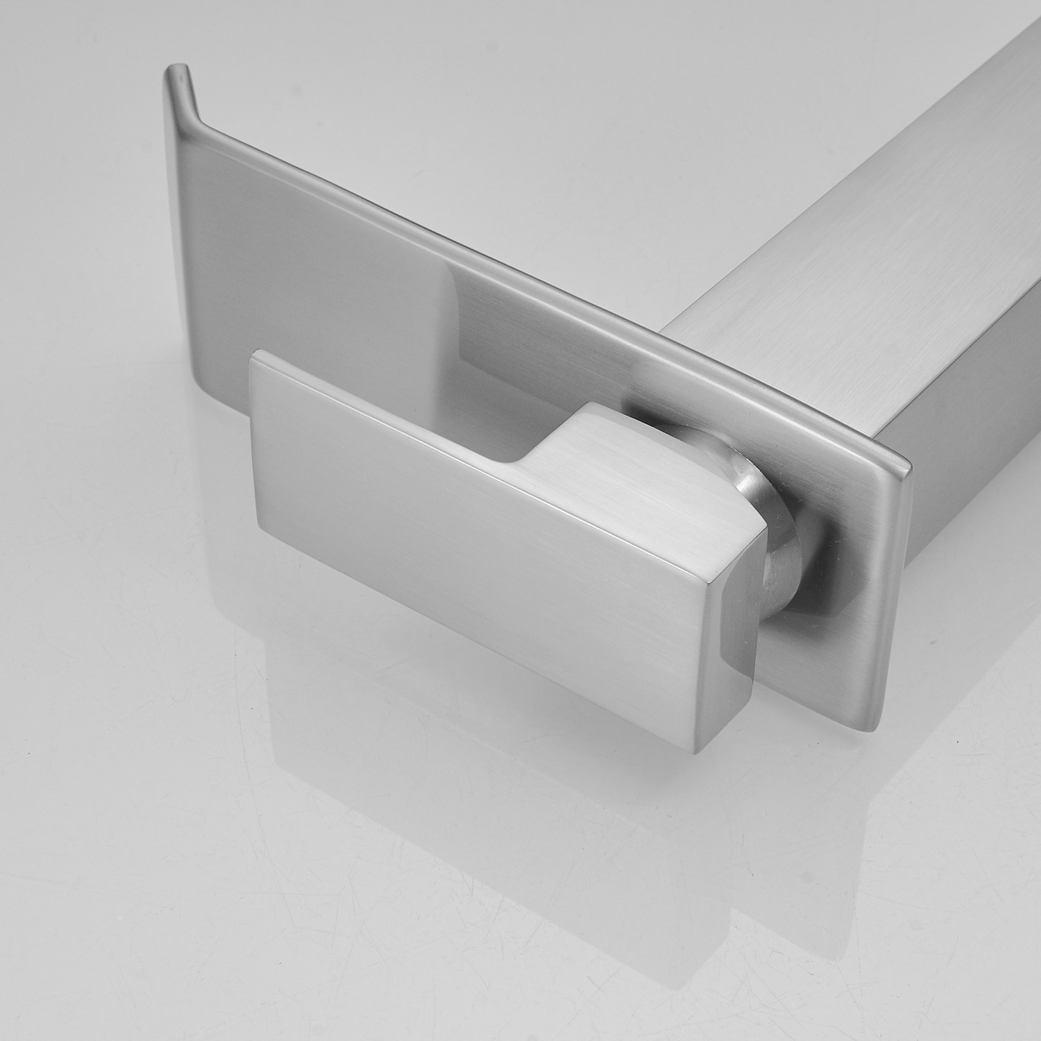 Brushed Nickel Waterfall Vessel Sink Faucet with Pop-Up Drain