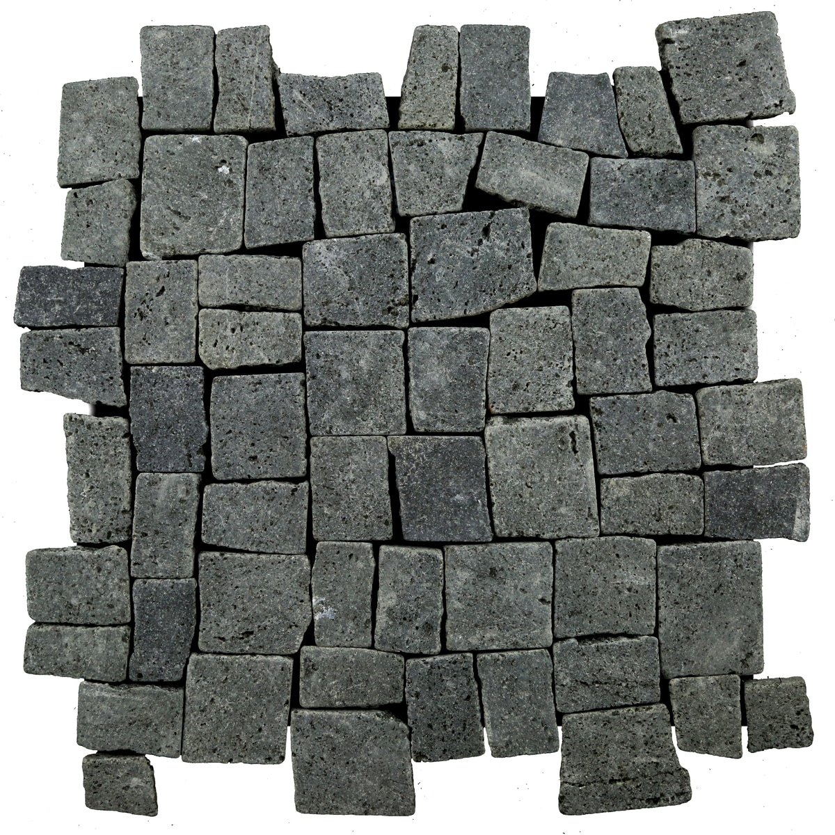 Cobblestone Black Acoustical Cork Wall Tiles with PSA Backing