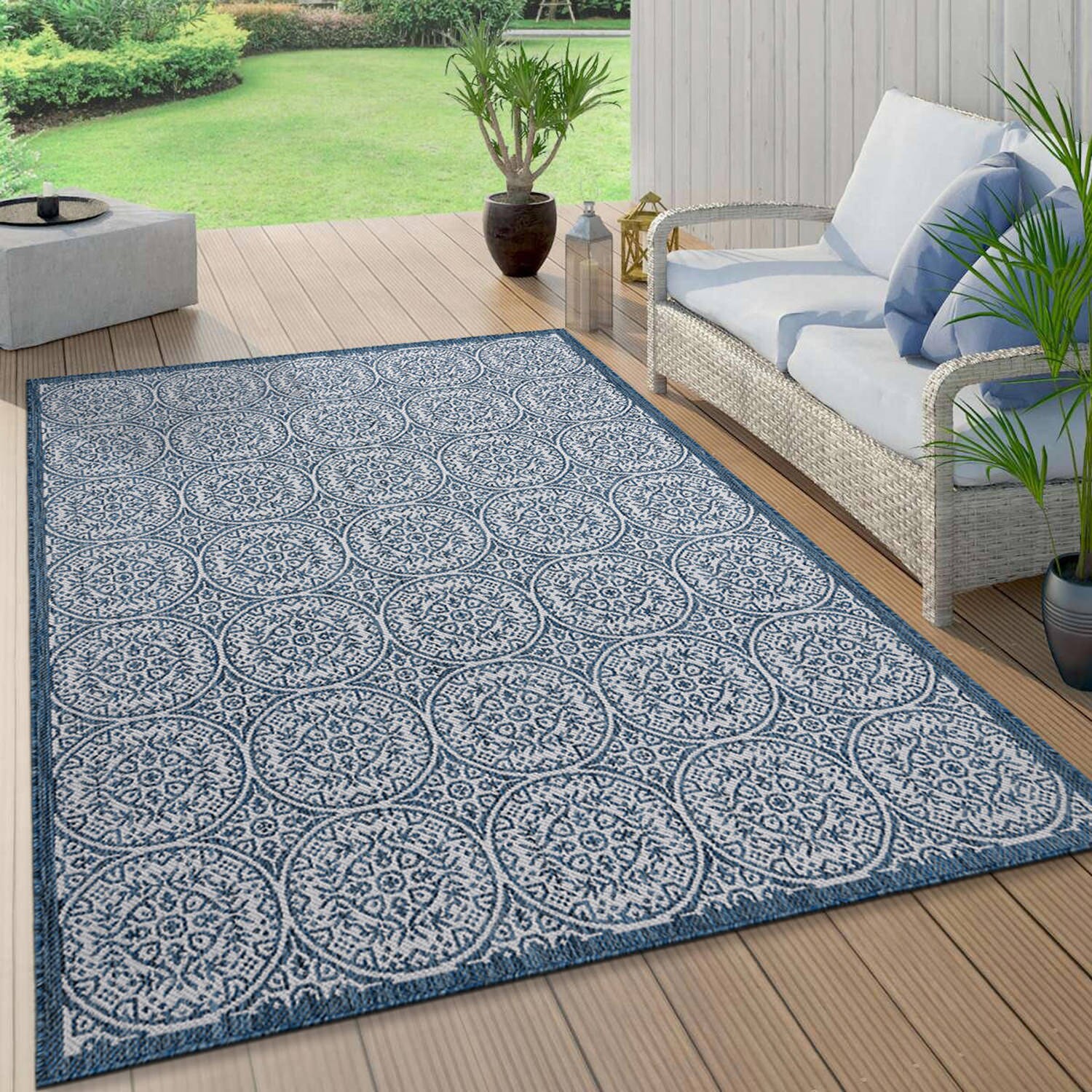 Unique Loom Ikat Indoor/Outdoor Modern Rug Multi/Burgundy 10' x 12' 2  Rectangle Textured Ikat Traditional Flatweave Perfect For Patio Deck Garage  Entryway 