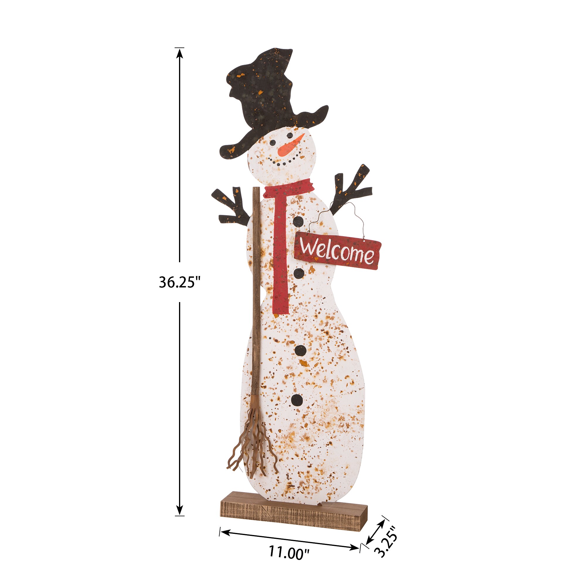 Rustic chicken wire wood standing snowman decor — Designz by Heather