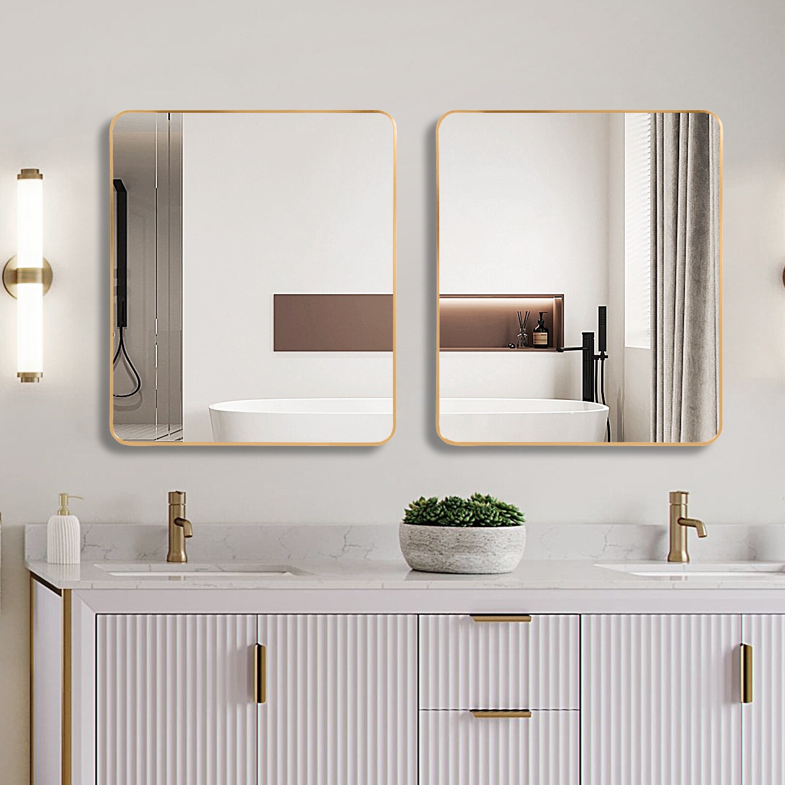 Huluwat P1-3P310396 Framed-Bath-Mirrors - View #3