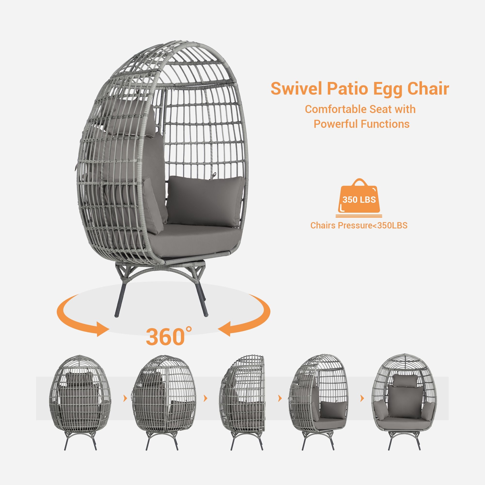 SANSTAR L-RJDC68GY Patio-Chairs - View #5