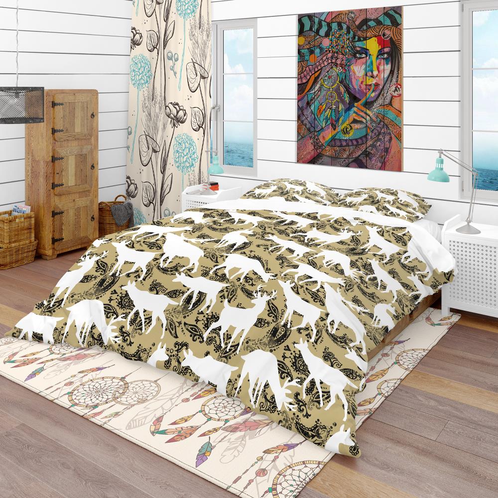 Designart BED17048-T N/AN/A 3 -Piece White Twin Duvet cover Set