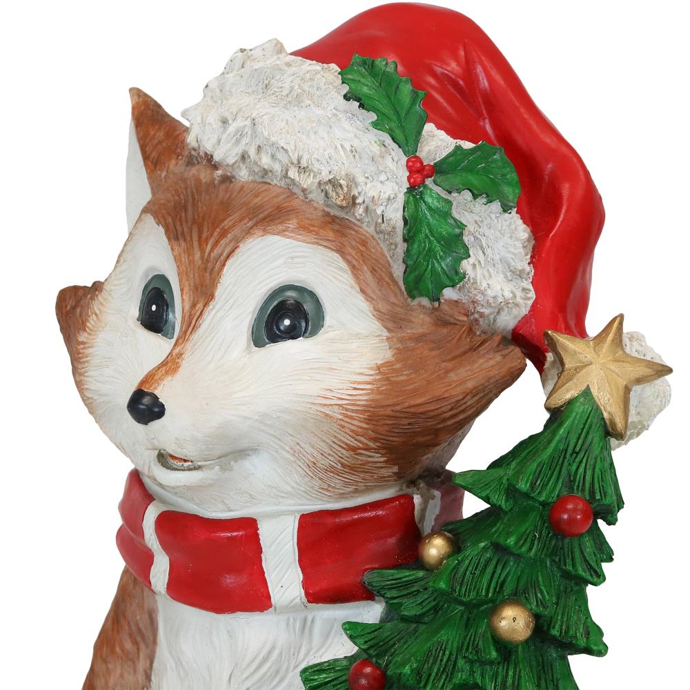 Sunnydaze Decor Felix the Christmas Fox Indoor/Outdoor Christmas Decor ...