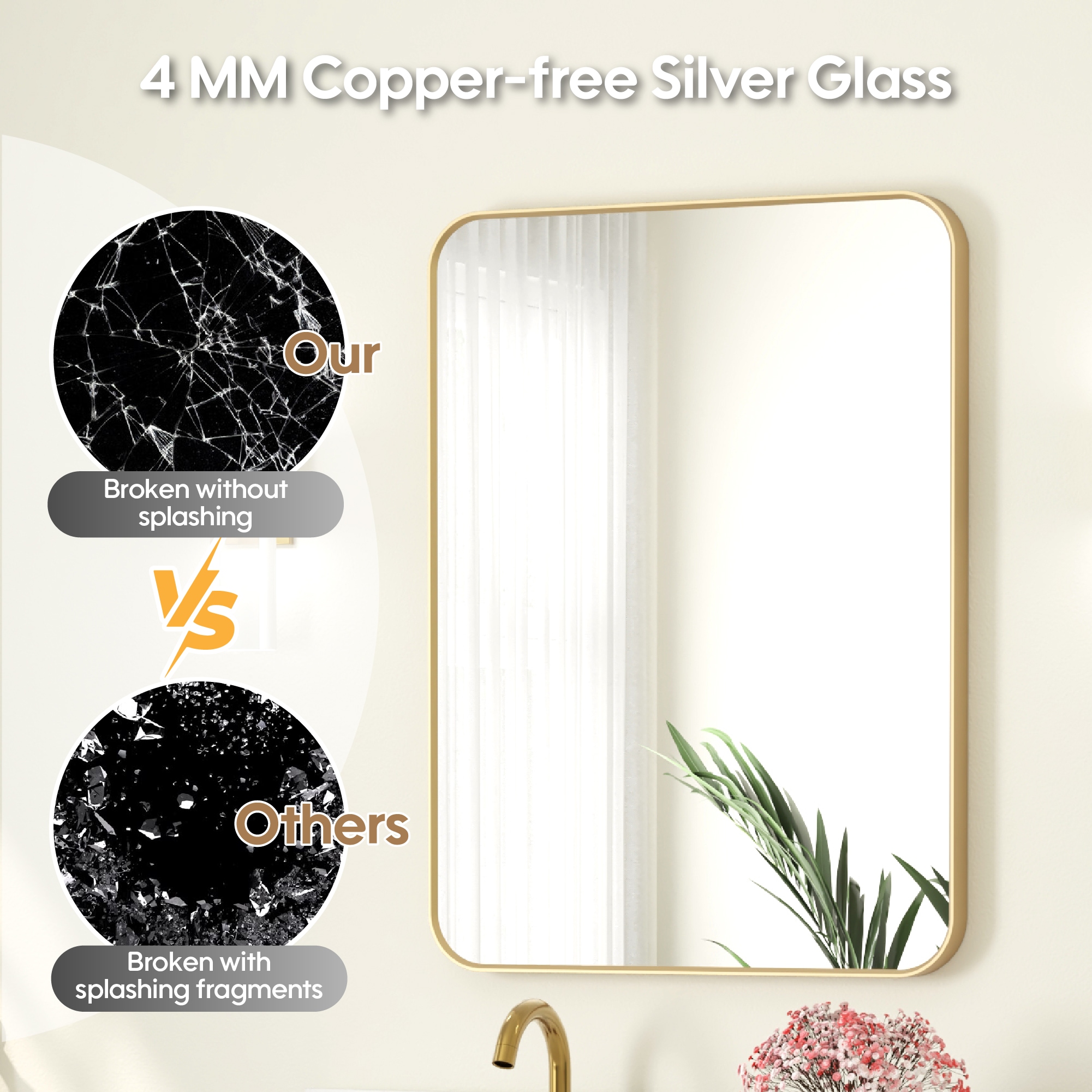 WELLFOR F1MR2432BG Framed-Bath-Mirrors - View #7