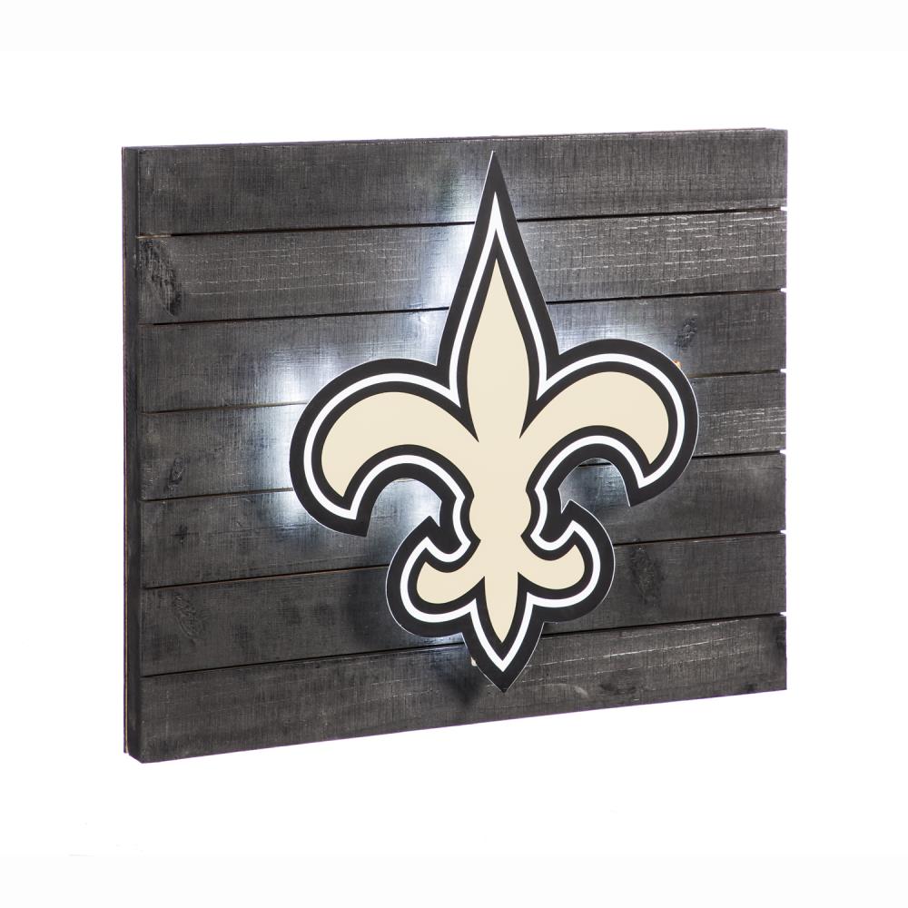 New Orleans Saints LED Rectangle Tabletop Sign