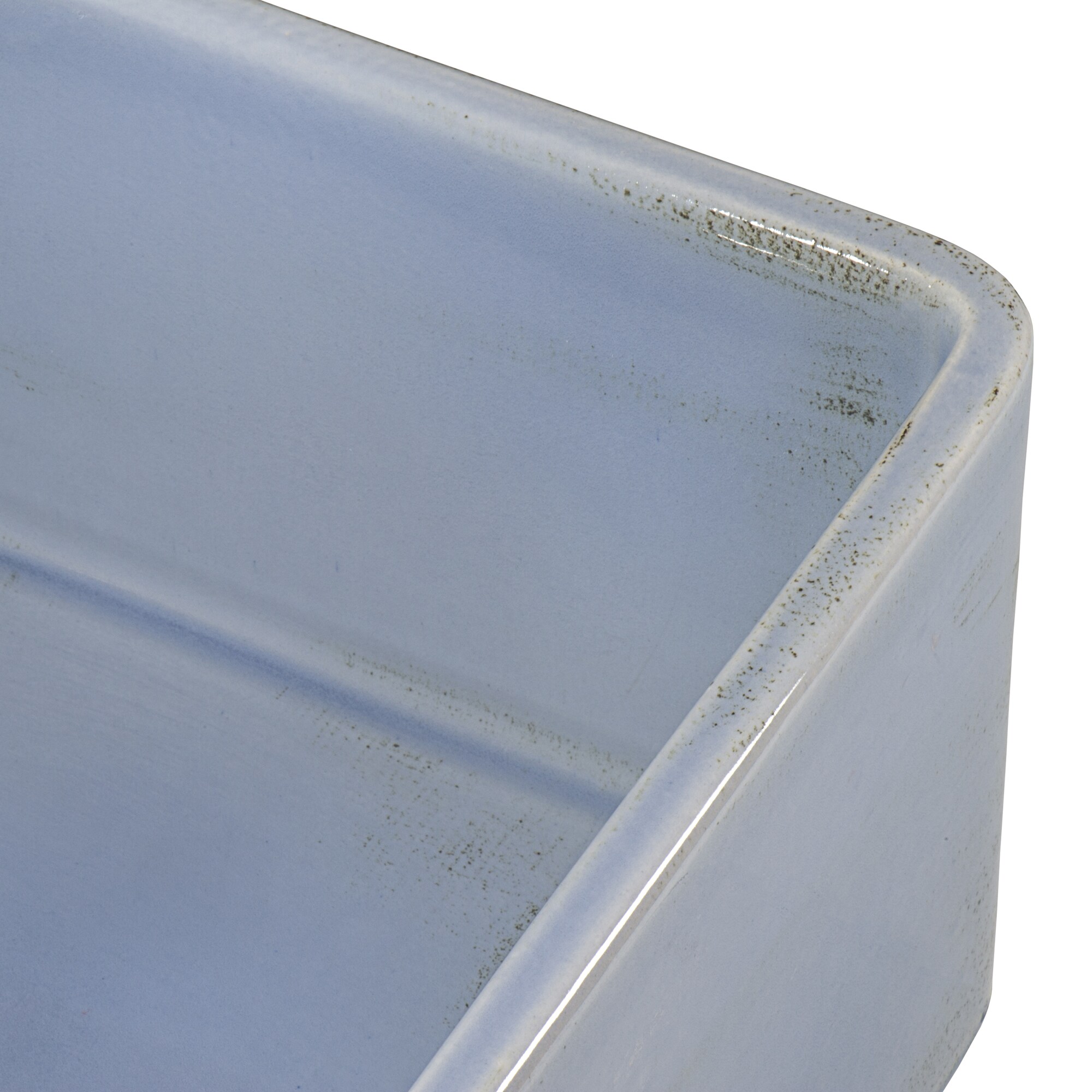 Distressed Coastal Blue Fireclay Farmhouse Apron-Front Kitchen Sink