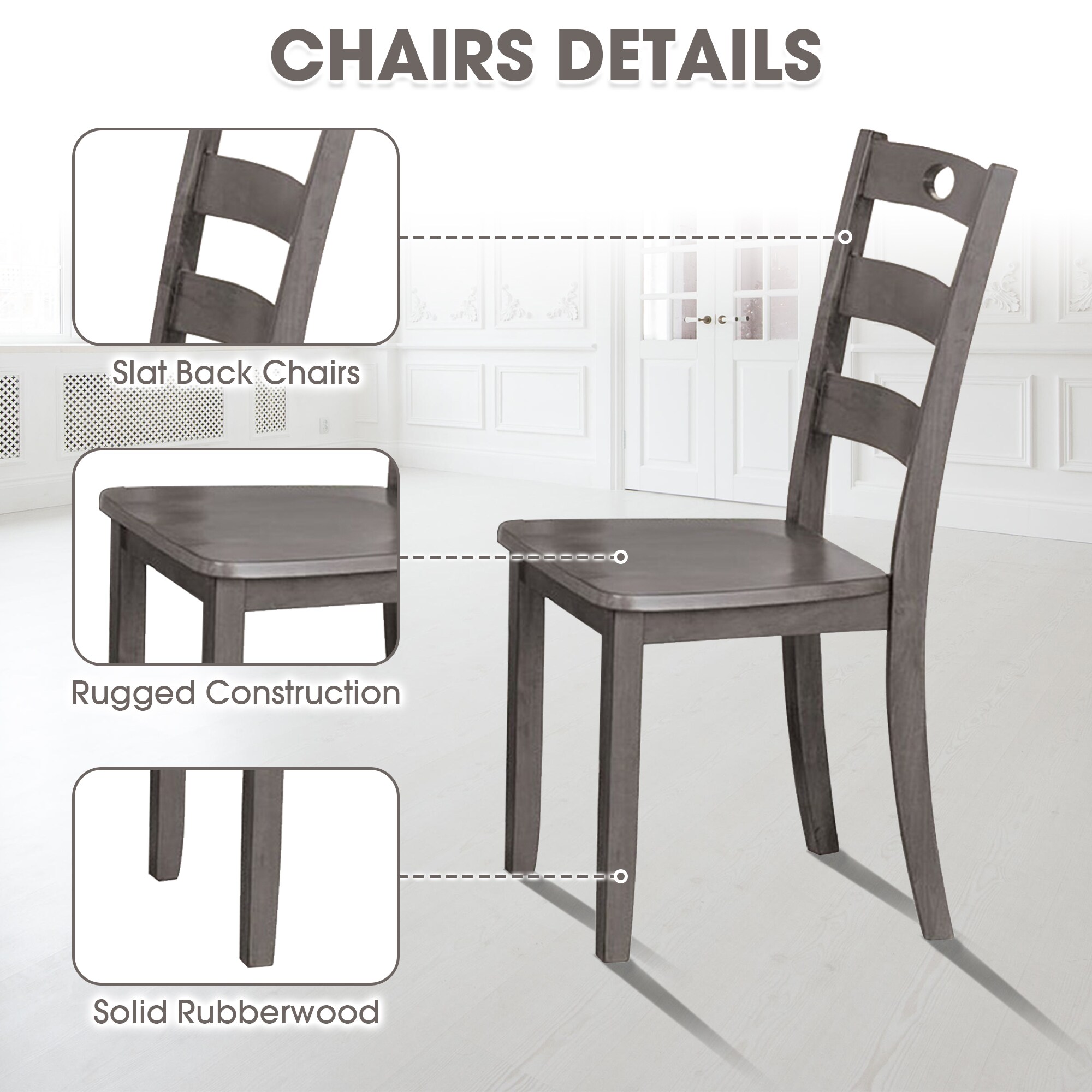 IHOMEadore MDFM3419GY-T-5PK Dining-Sets - View #2