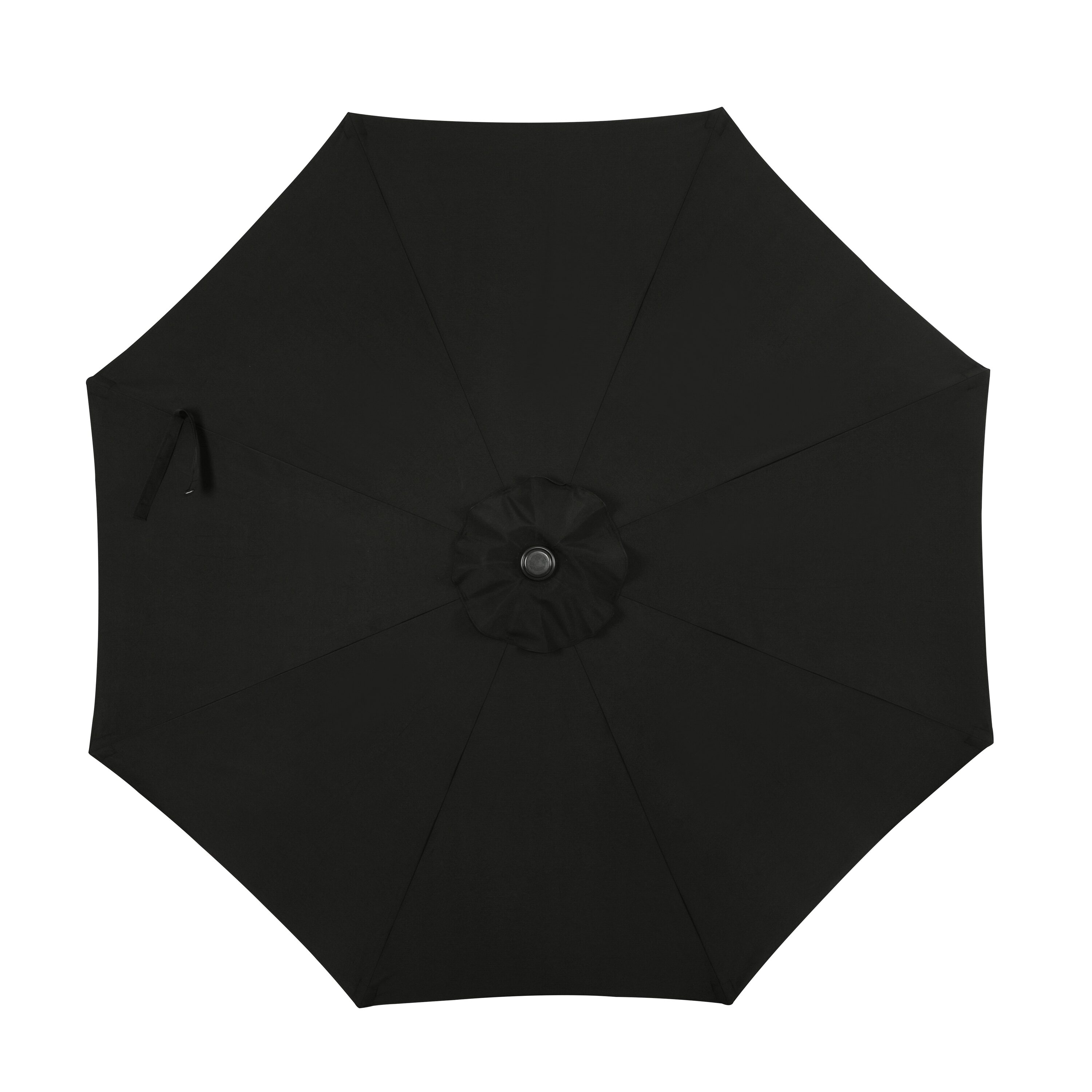 9-Foot Black Aluminum Market Patio Umbrella with Auto-Tilt