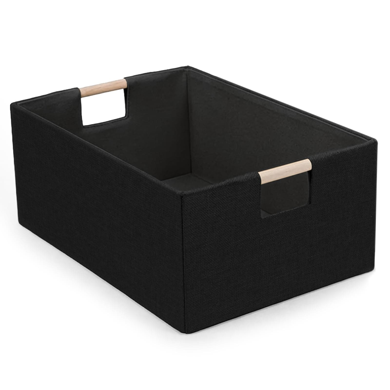 Graduation Rope Name KIWDZFU Foldable Fabric Storage Basket with Wooden Handles Small ...