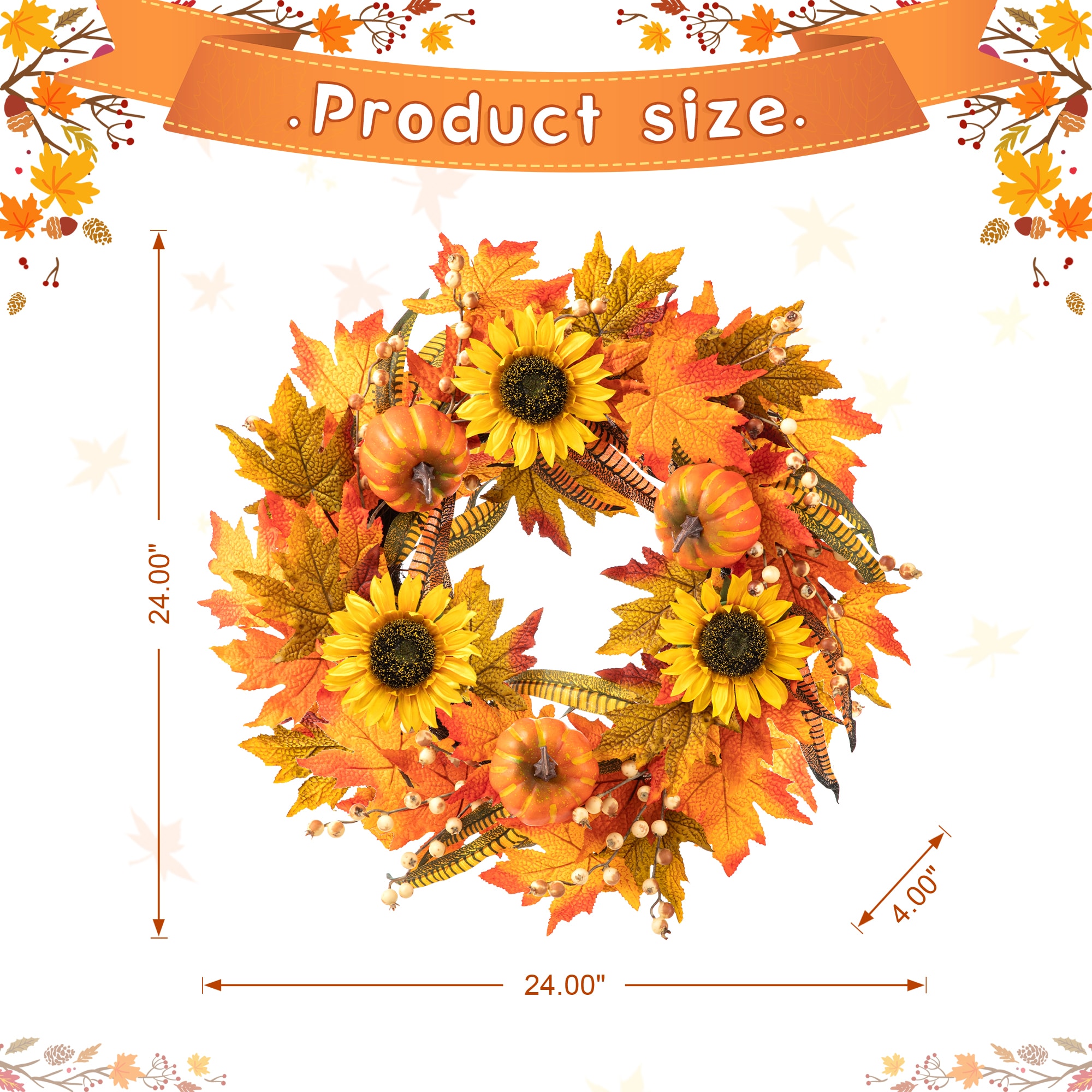 Glitzhome 2019500012 Indoor-Thanksgiving-Decor - View #8
